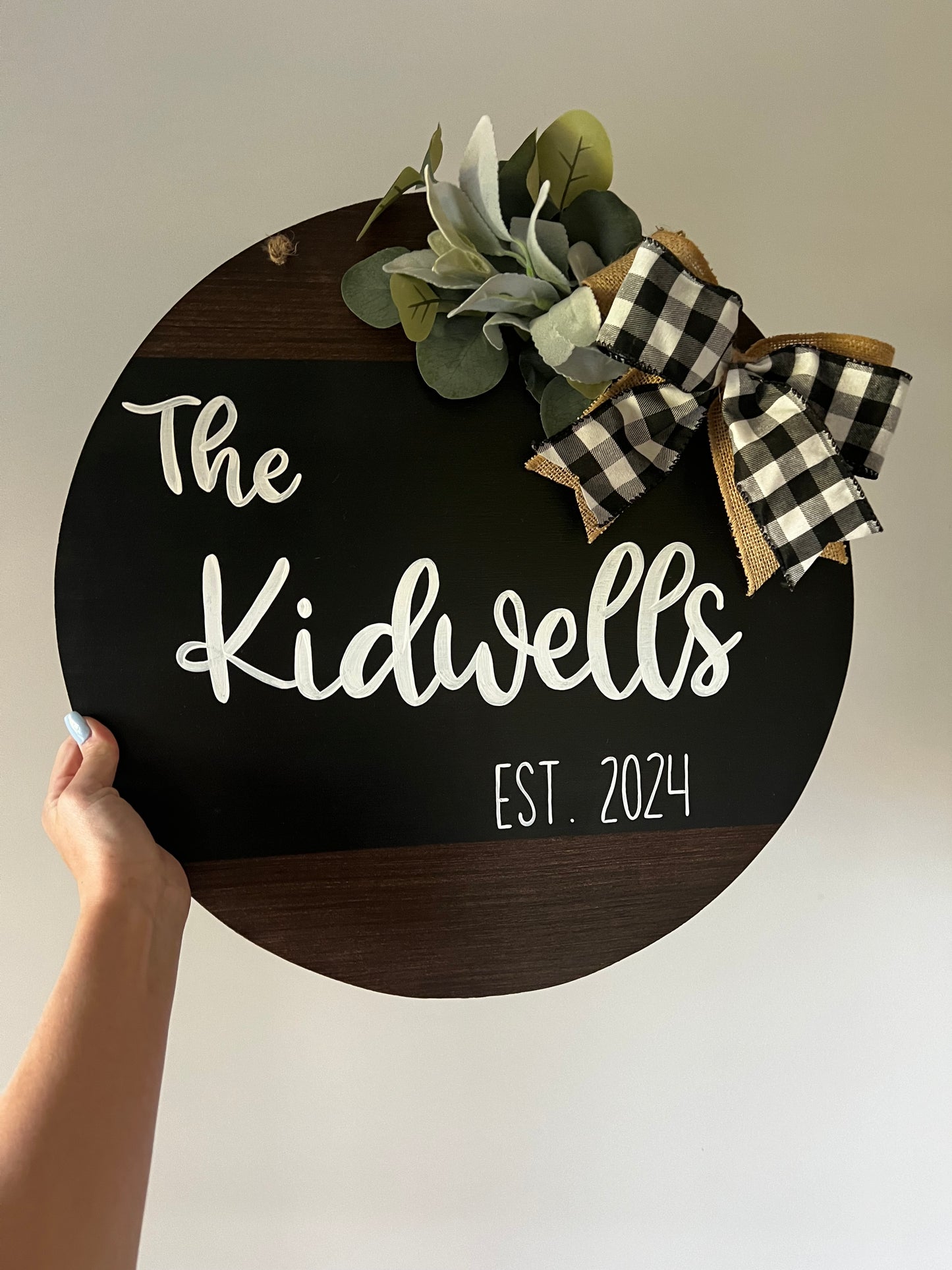 Customizable Name Est. Door Hanger - Preorder