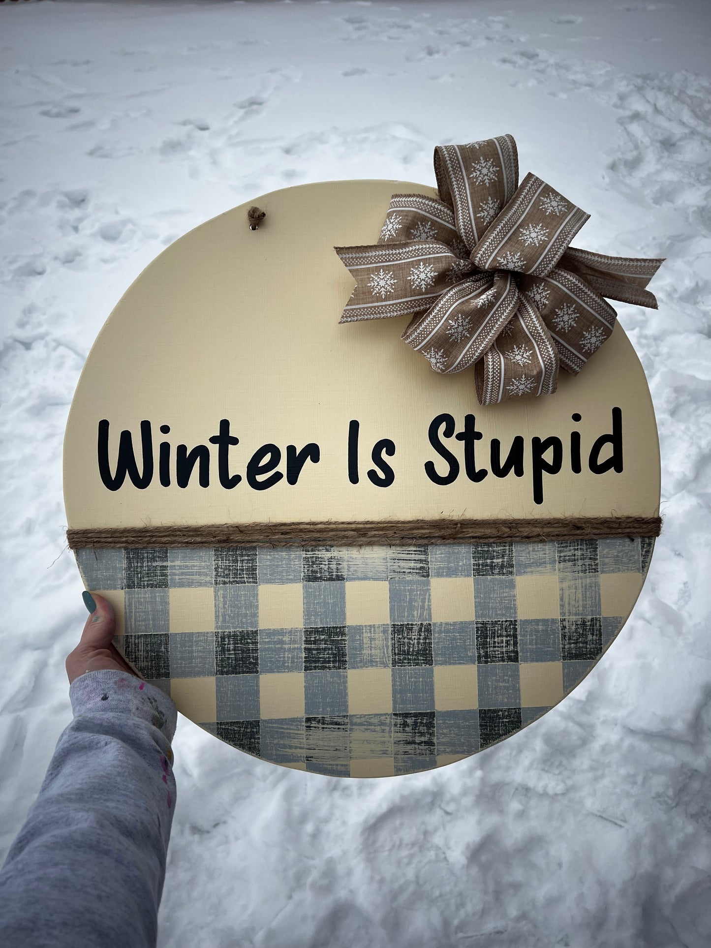 Winter Is Stupid Door Hanger - Preorder