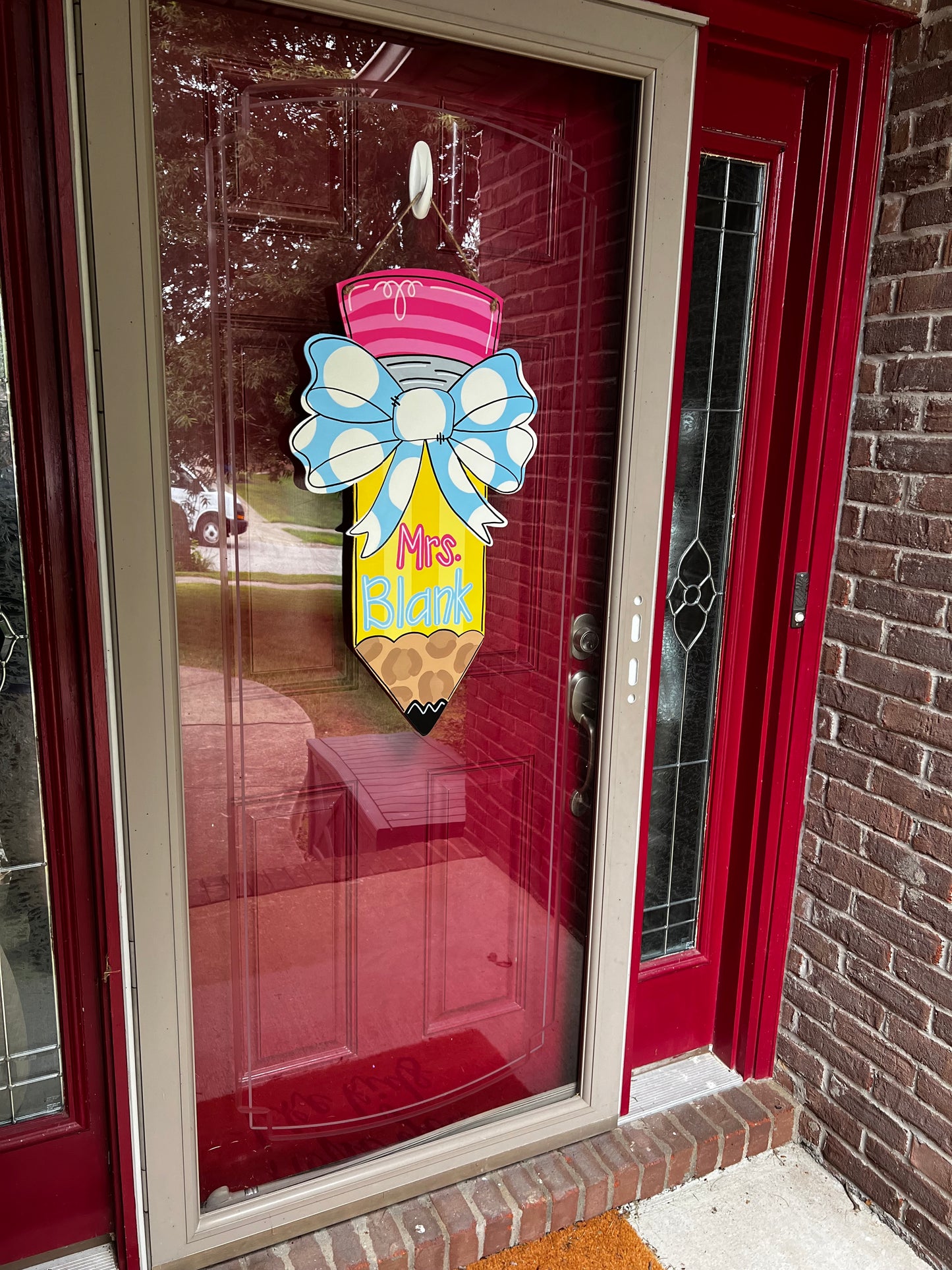 Bow Pencil Teacher Door Hanger - Preorder