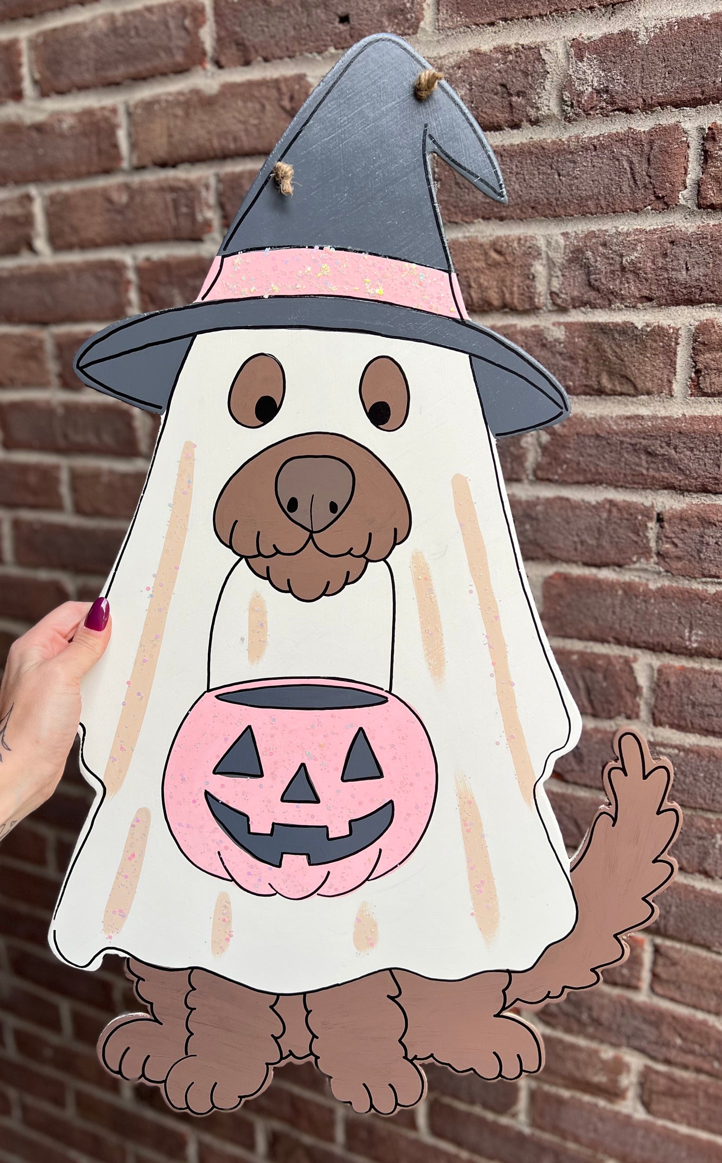 DIGITAL WITCHY DOODLE DOOR HANGER TEMPLATE