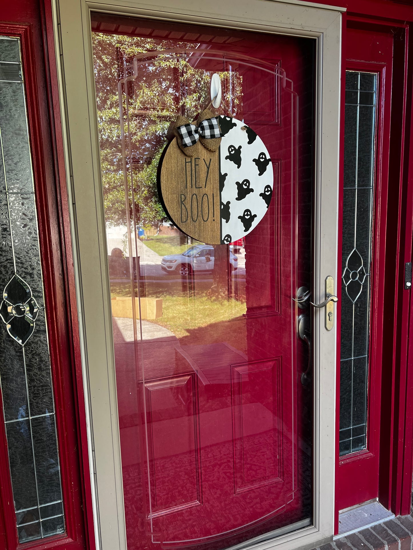 Hey Boo Round Door Hanger - Preorder