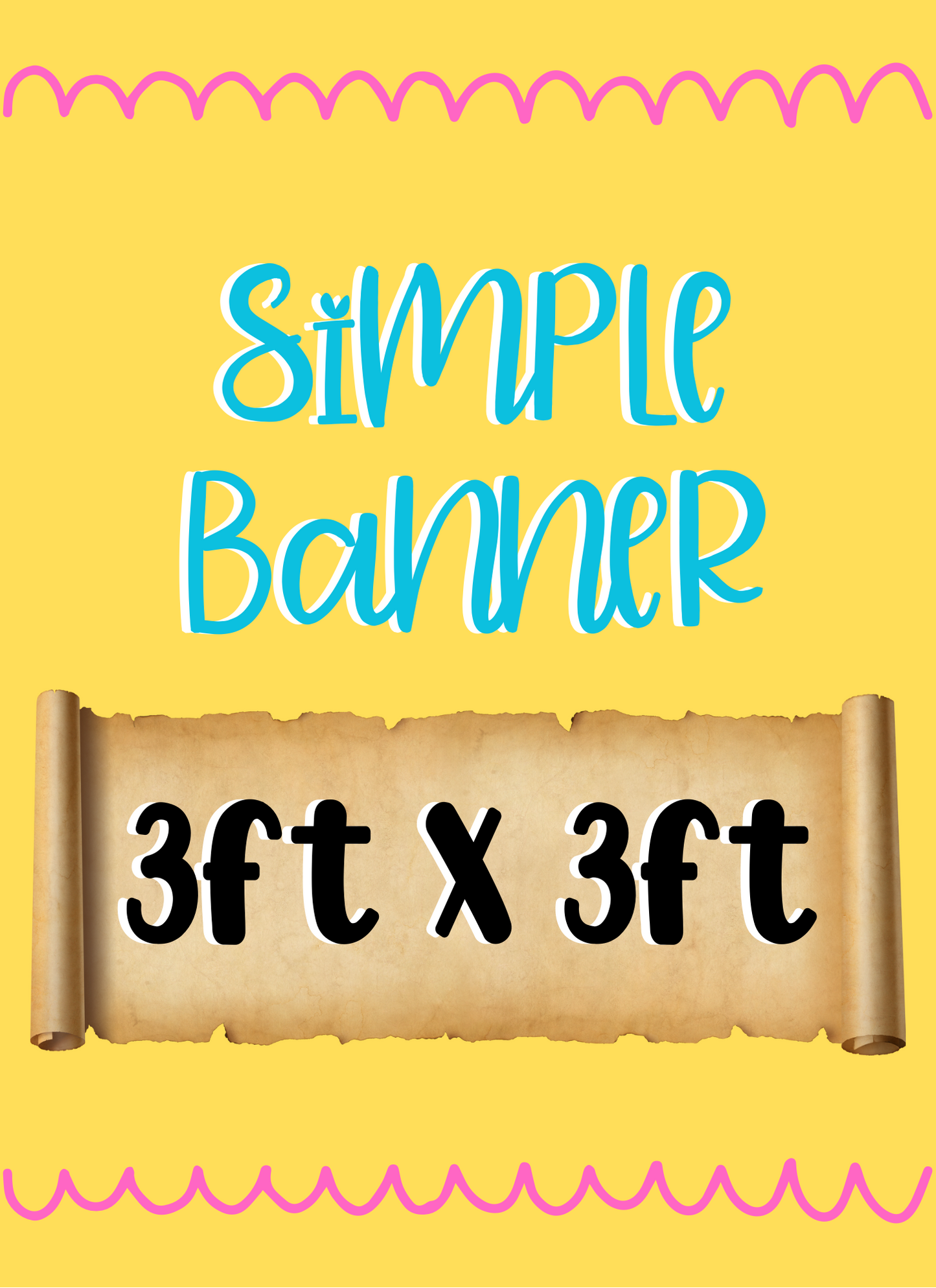 Simple Banner 3ft x 3ft