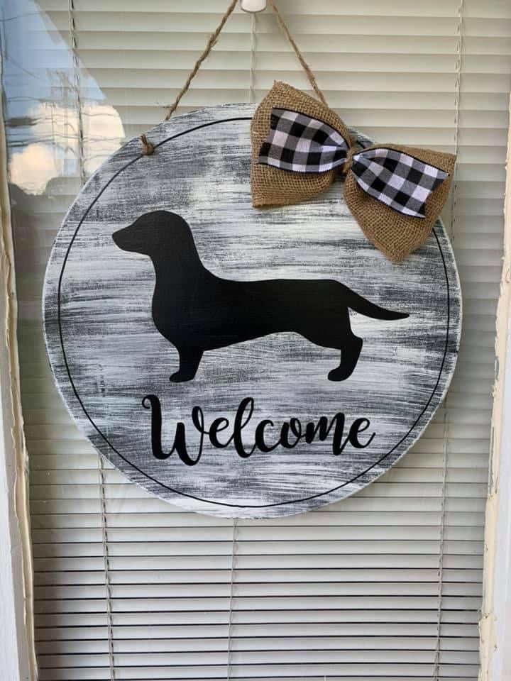 Weenie Dog Door Hanger - Preorder