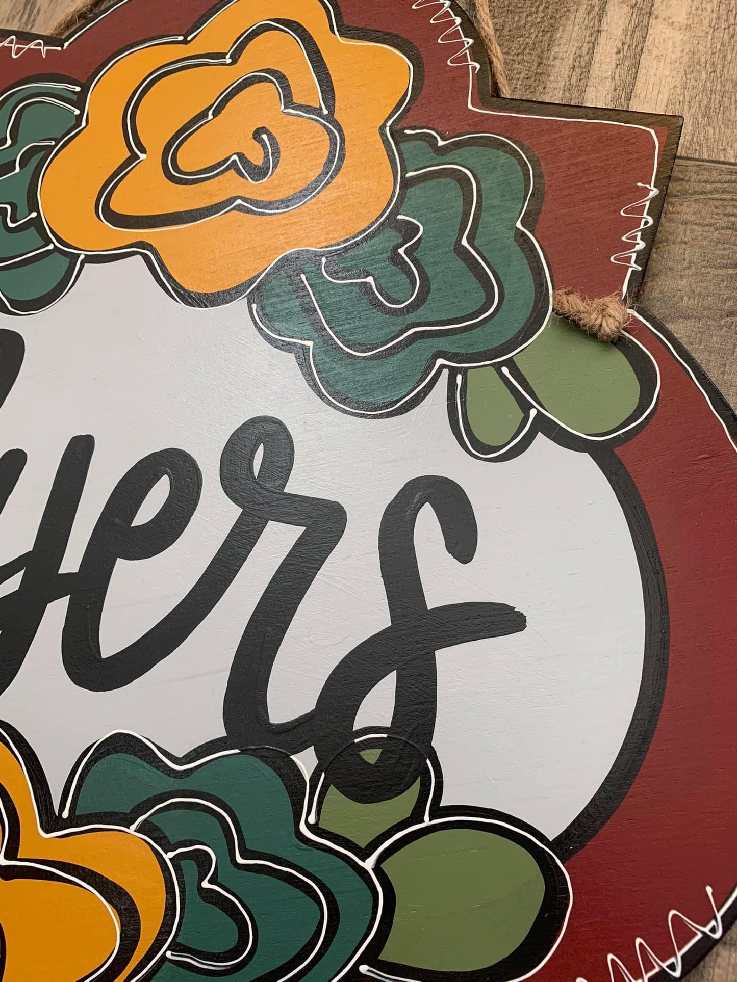 Flower Name Door Hanger