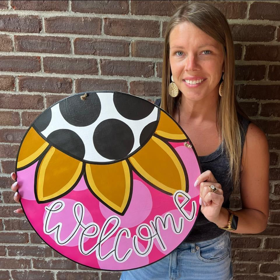 Polka Dot Flower Door Hanger - Preorder