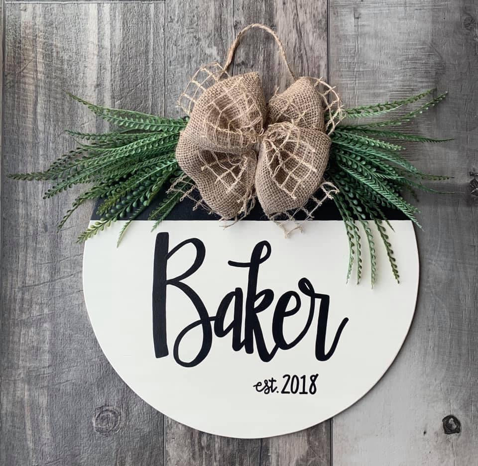 Personalized Round Door Hanger - Preorder