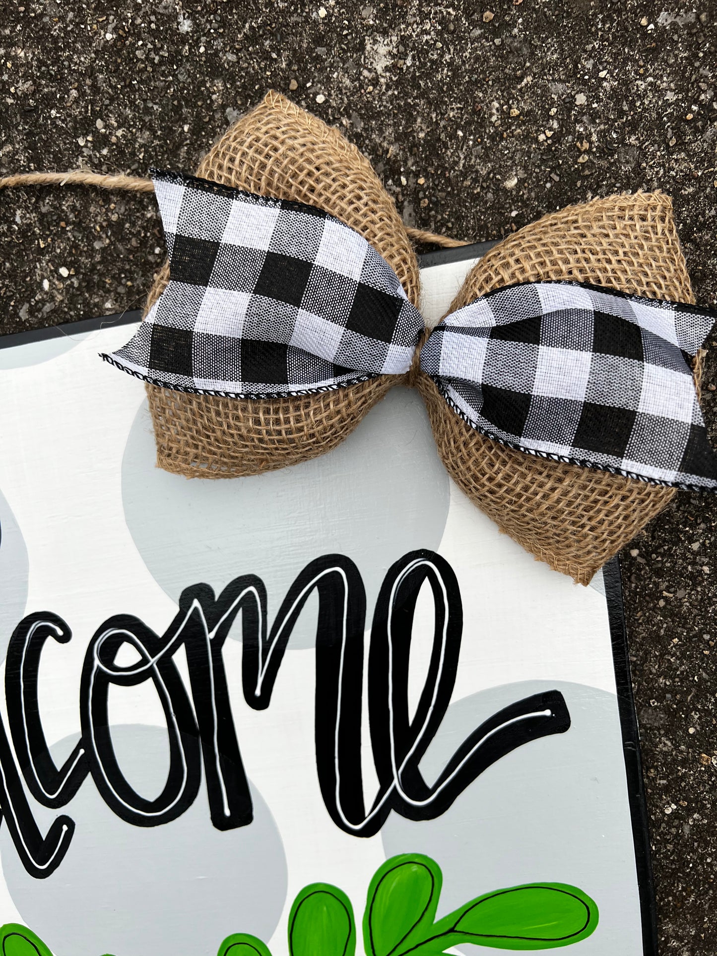 Welcome Plaque Door Hanger - Preorder