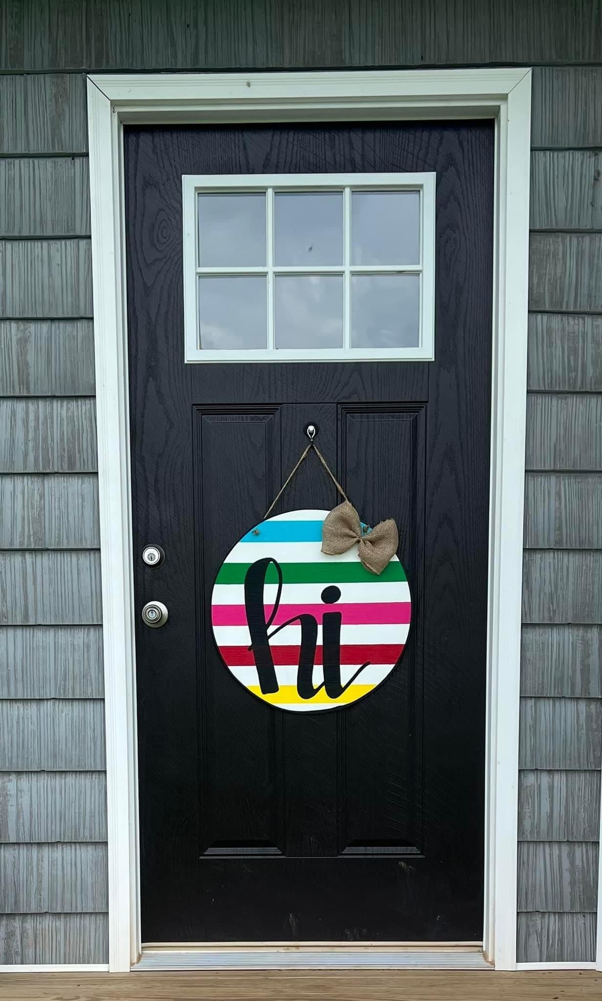 Hi Rainbow Door Hanger - Preorder