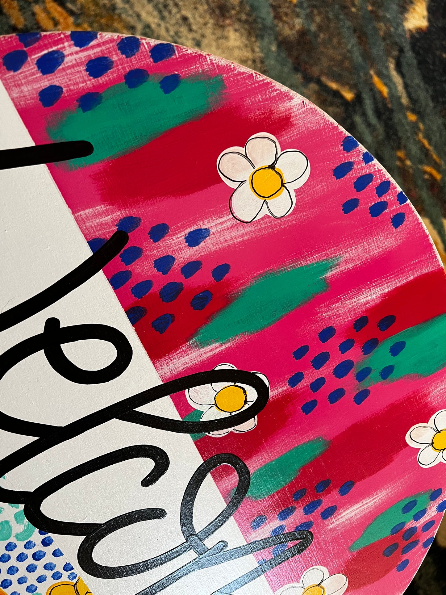 Welcome Flower Door Hanger - Preorder