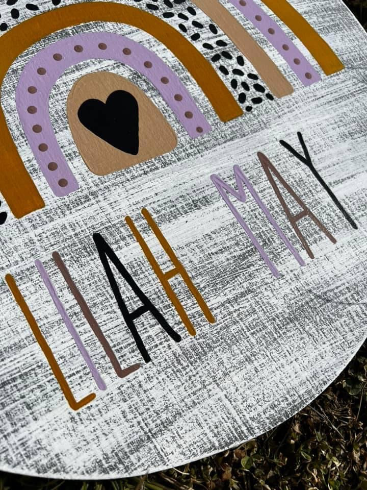 Boho Name Rainbow Door Hanger - preorder