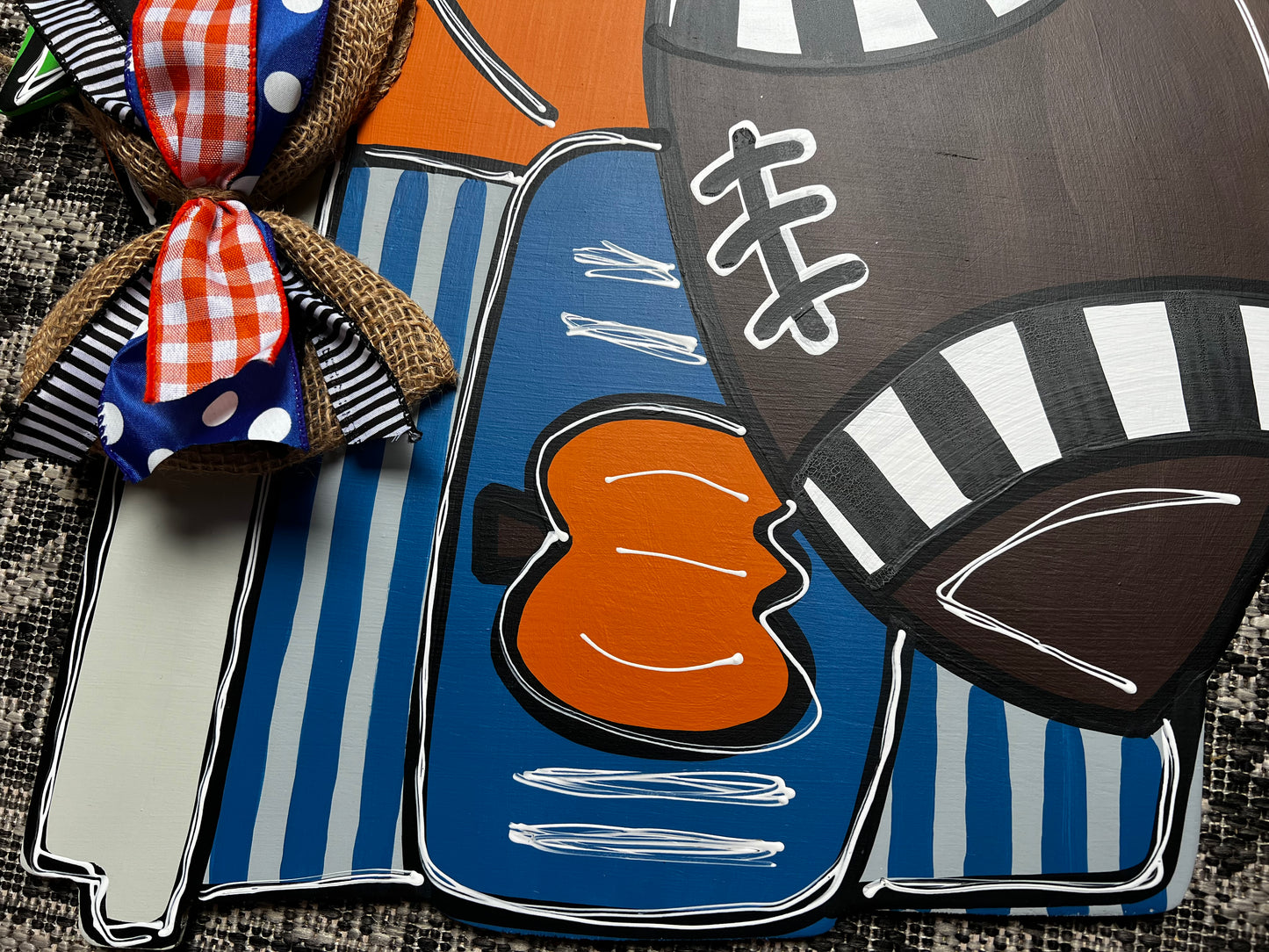 Coffee Football Fall Door Hanger - preorder
