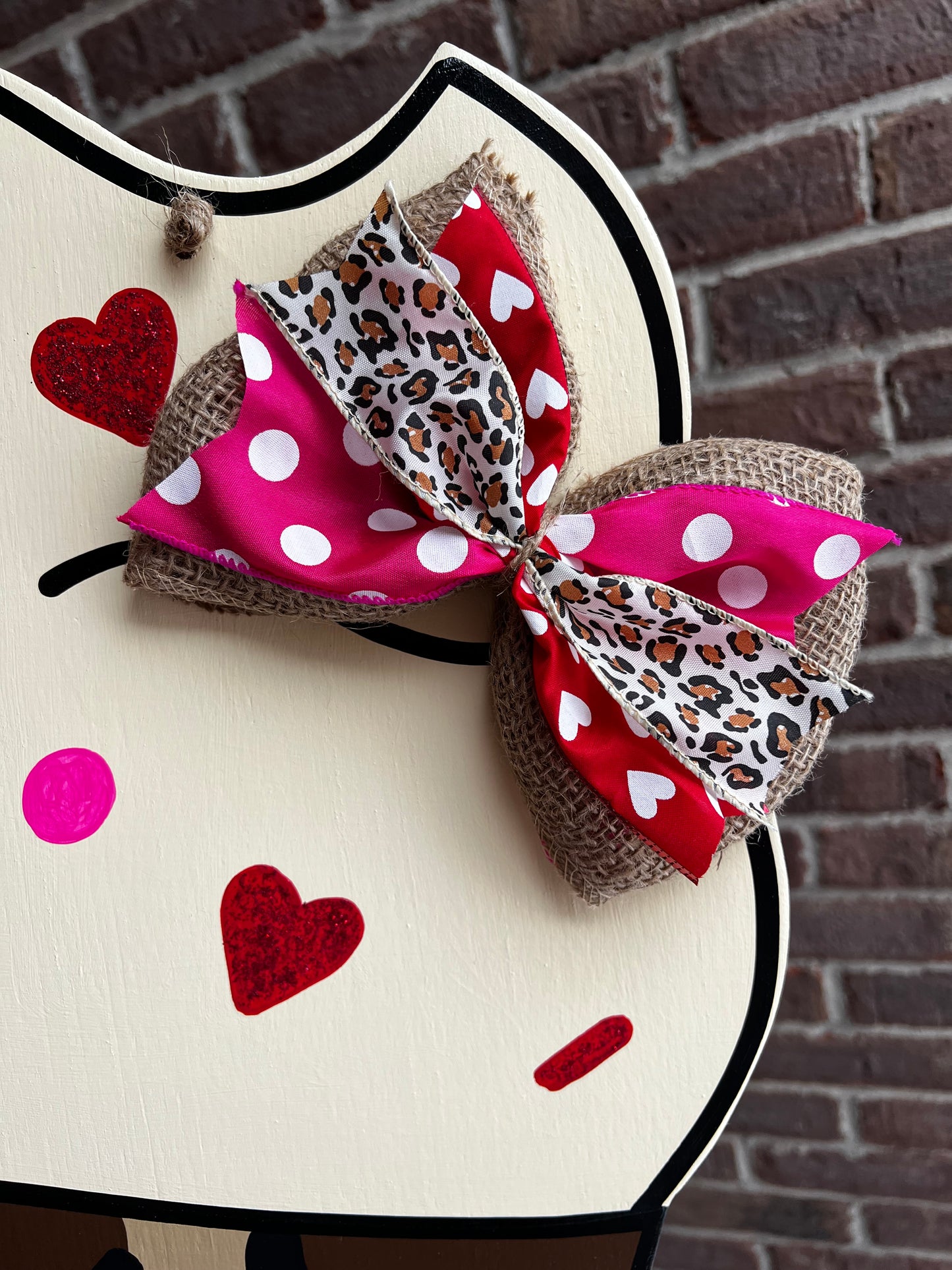 Love You A Latte Leopard Door Hanger - Preorder