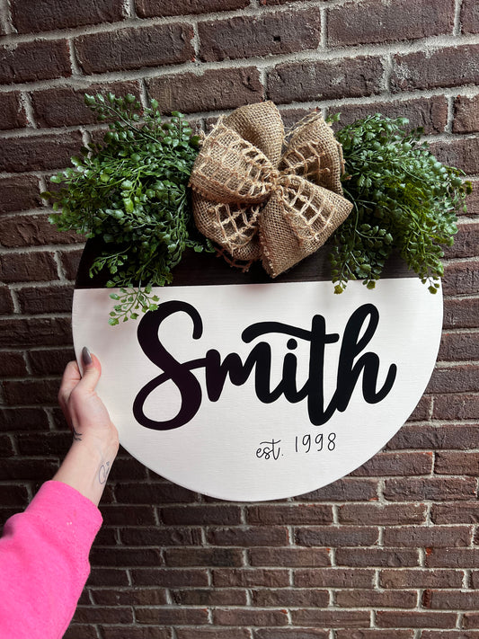 Name & Date Door Hanger - Preorder