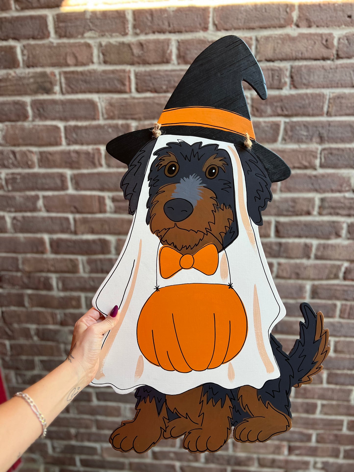 1 Dog Ghost Door Hanger - Preorder