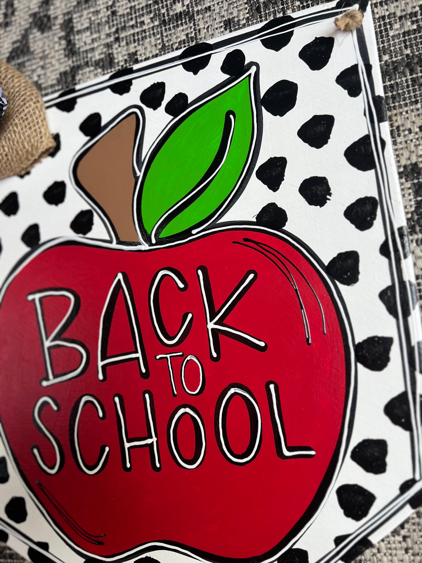 Back To School Apple Door Hanger - Preorder