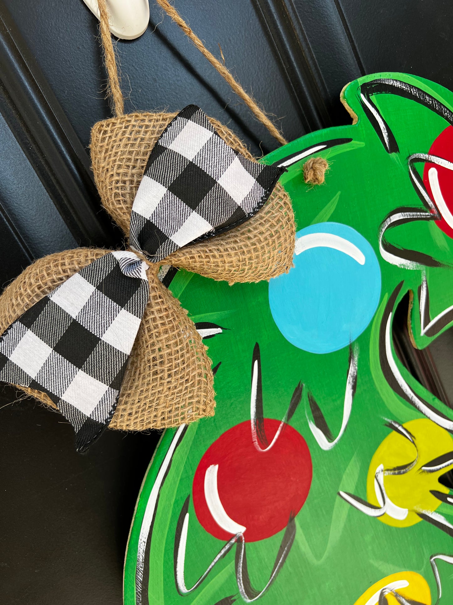 Leaning Christmas Tree Door Hanger - Preorder