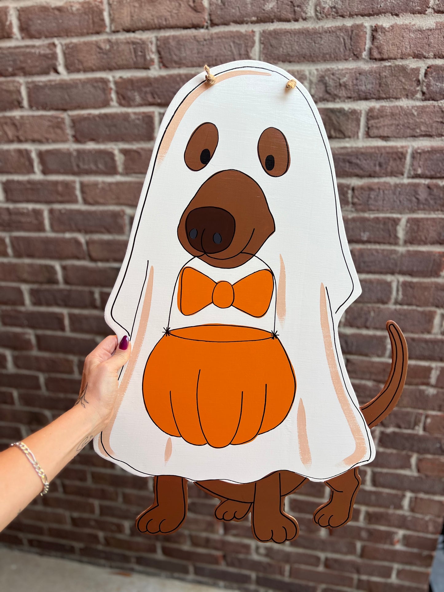 1 Dog Ghost Door Hanger - Preorder