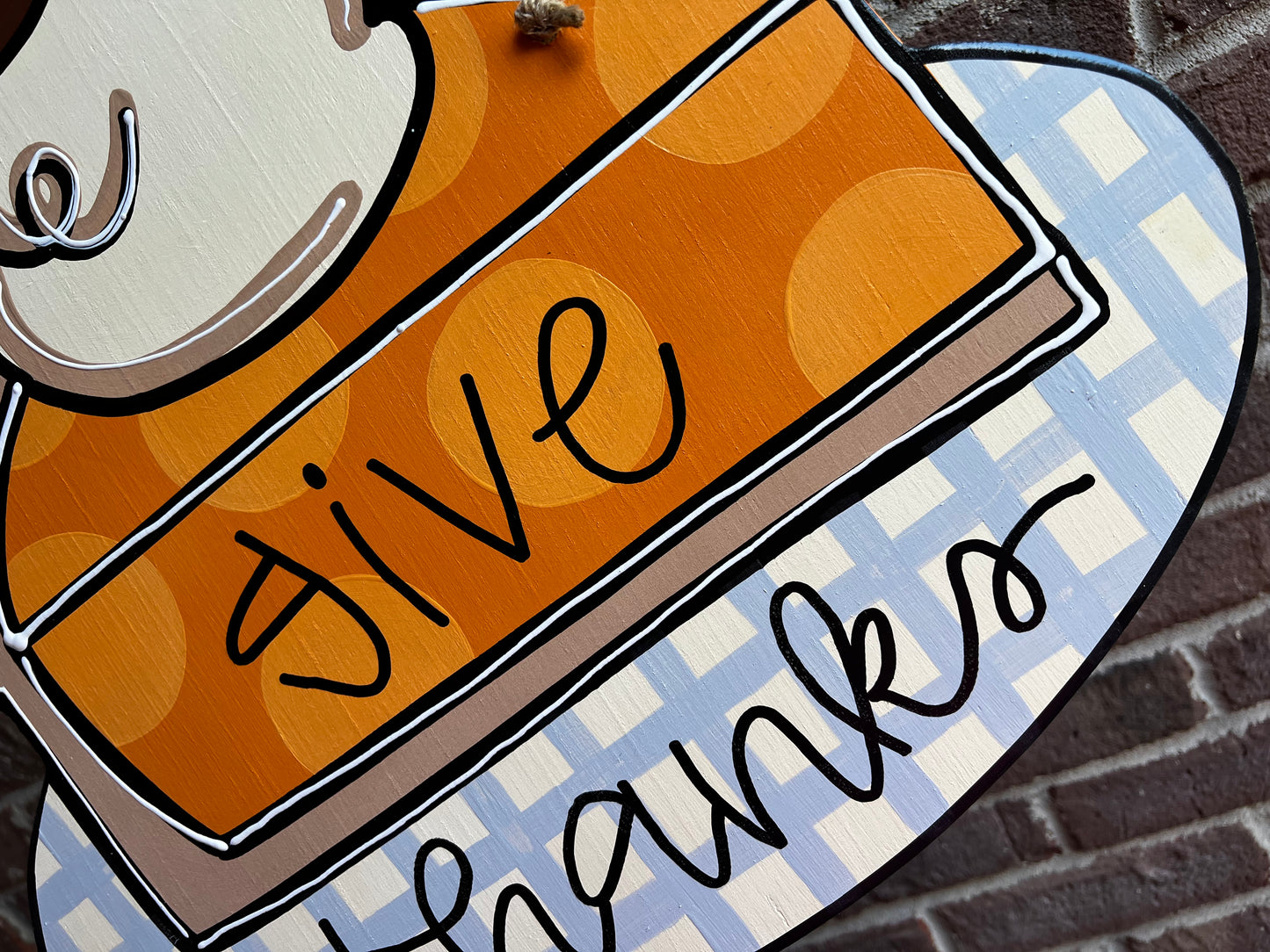 Give Thanks Pie Door Hanger - Preorder