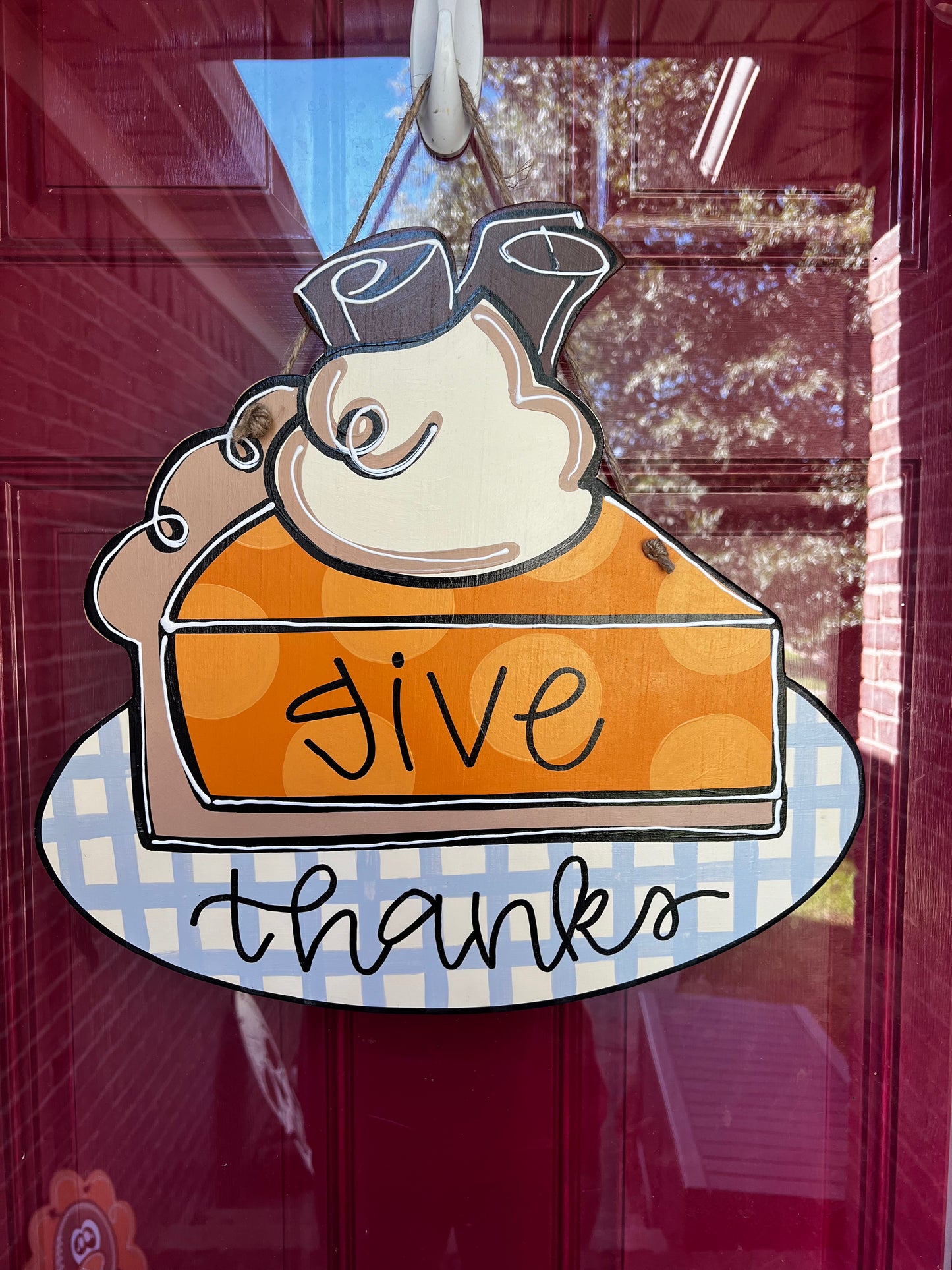 Give Thanks Pie Door Hanger - Preorder
