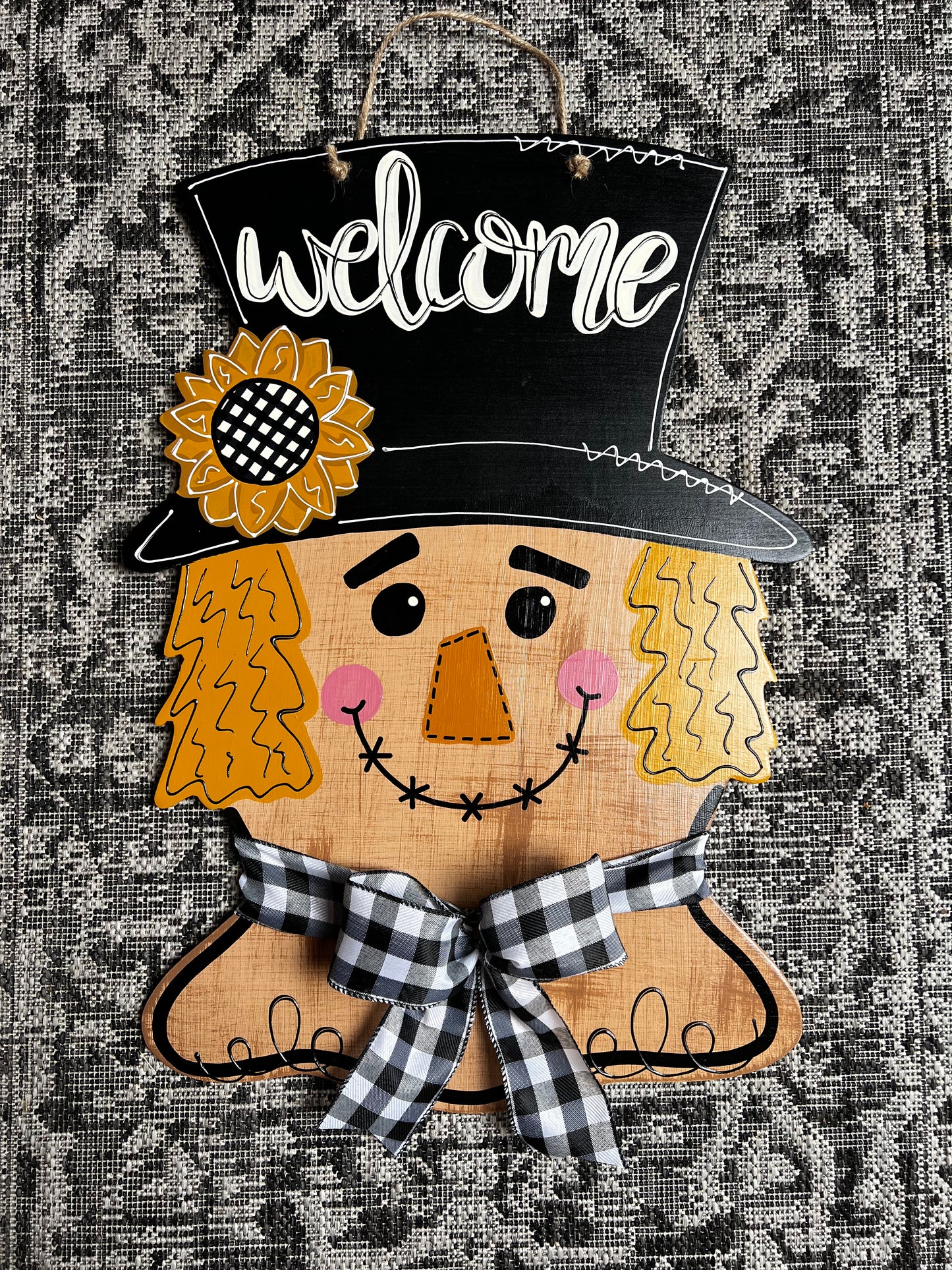 Welcome Scarecrow Door Hanger - Preorder