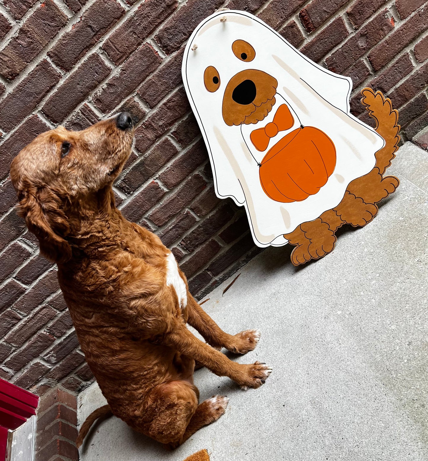 1 Dog Ghost Door Hanger - Preorder