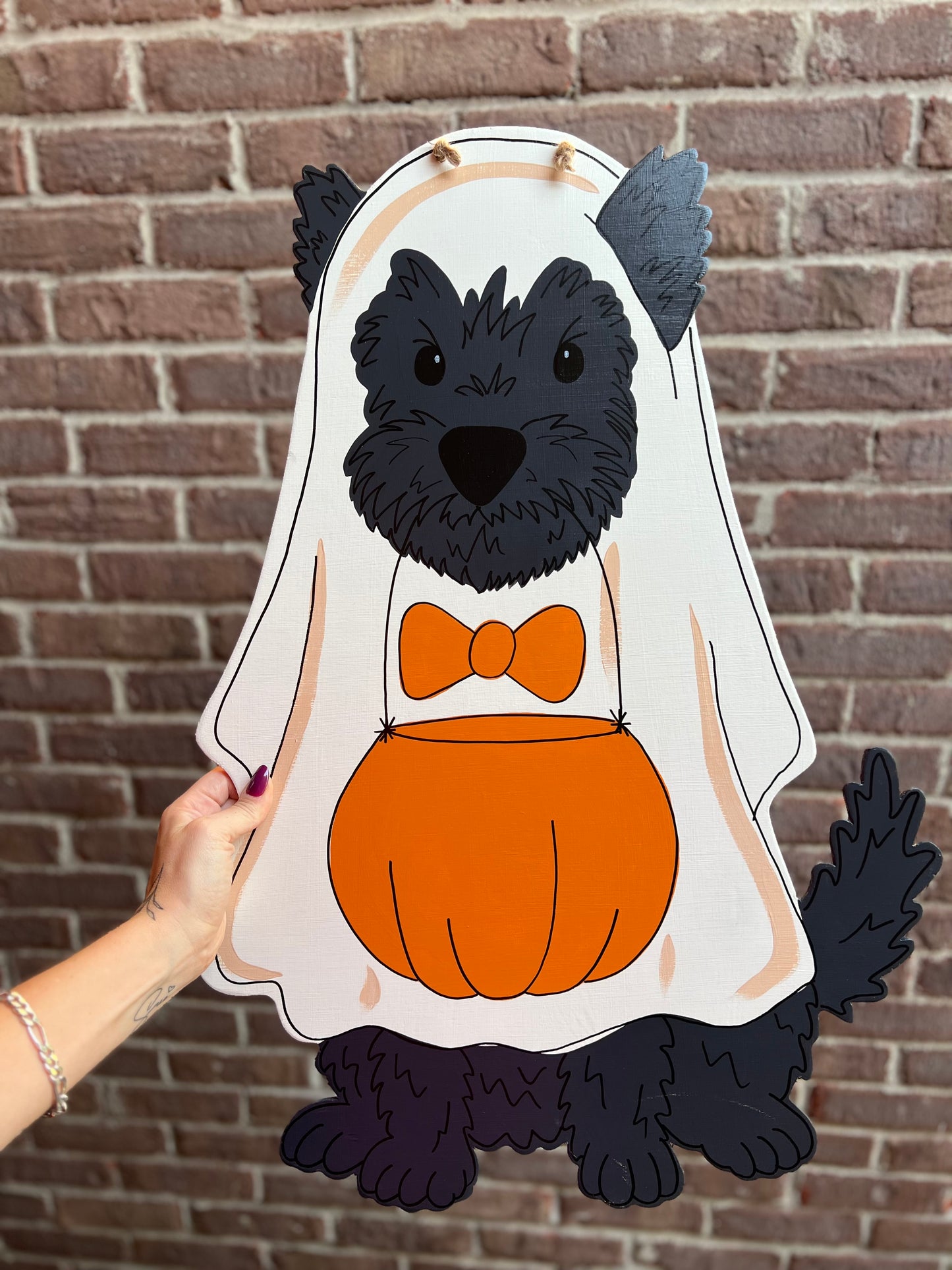 1 Dog Ghost Door Hanger - Preorder