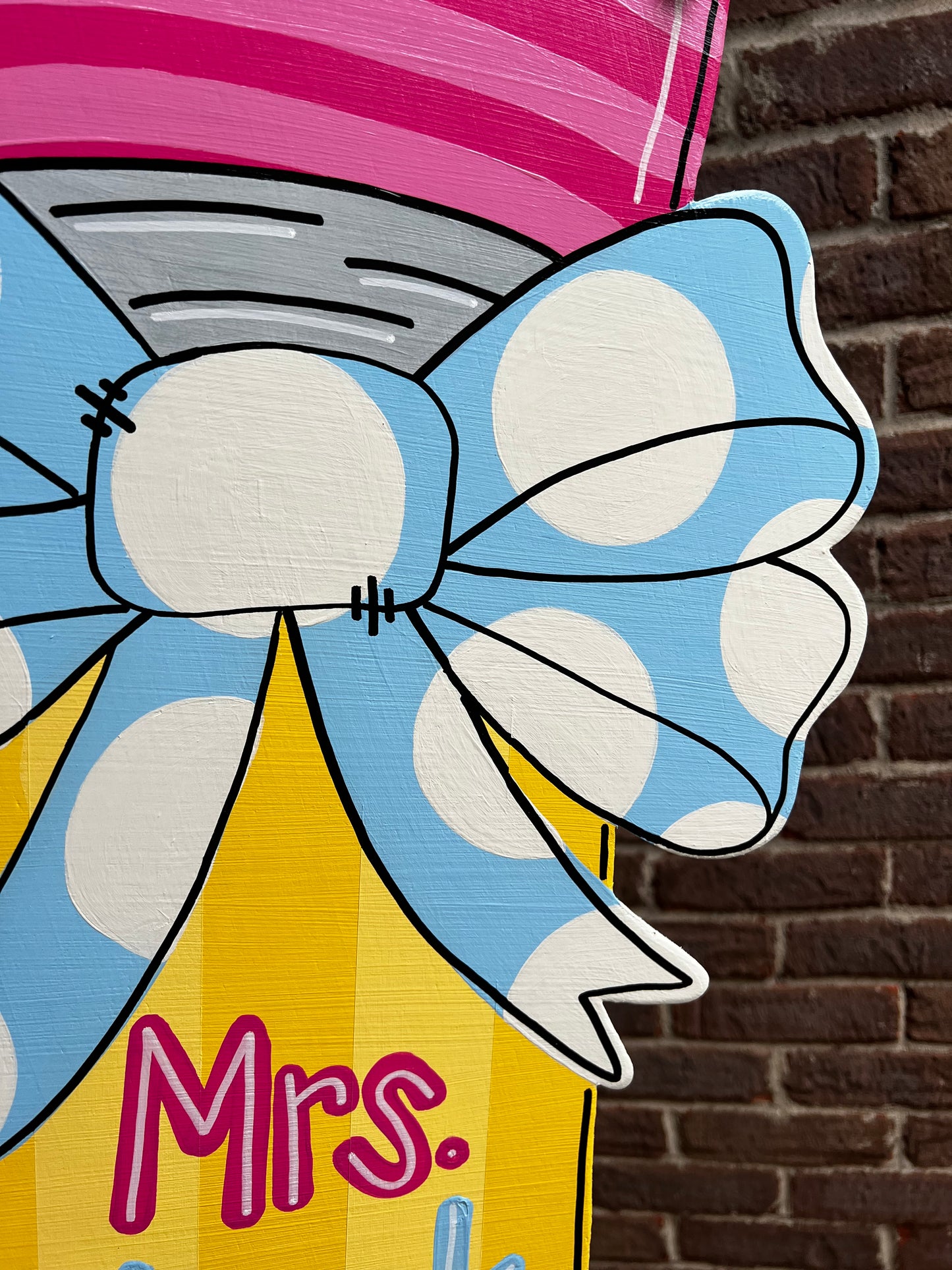 Bow Pencil Teacher Door Hanger - Preorder