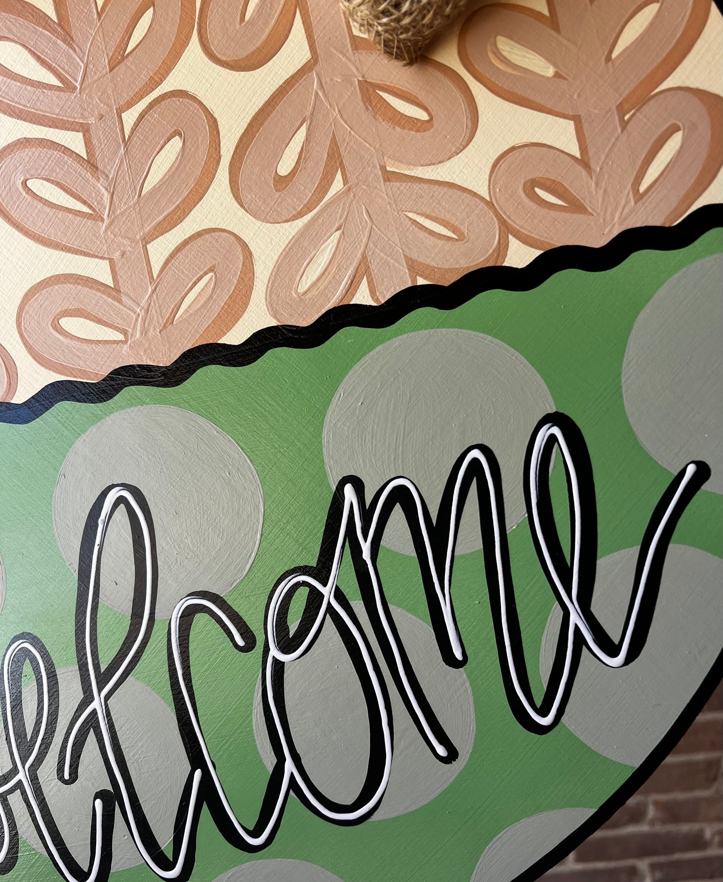 Boho Welcome Green Door hanger- Preorder