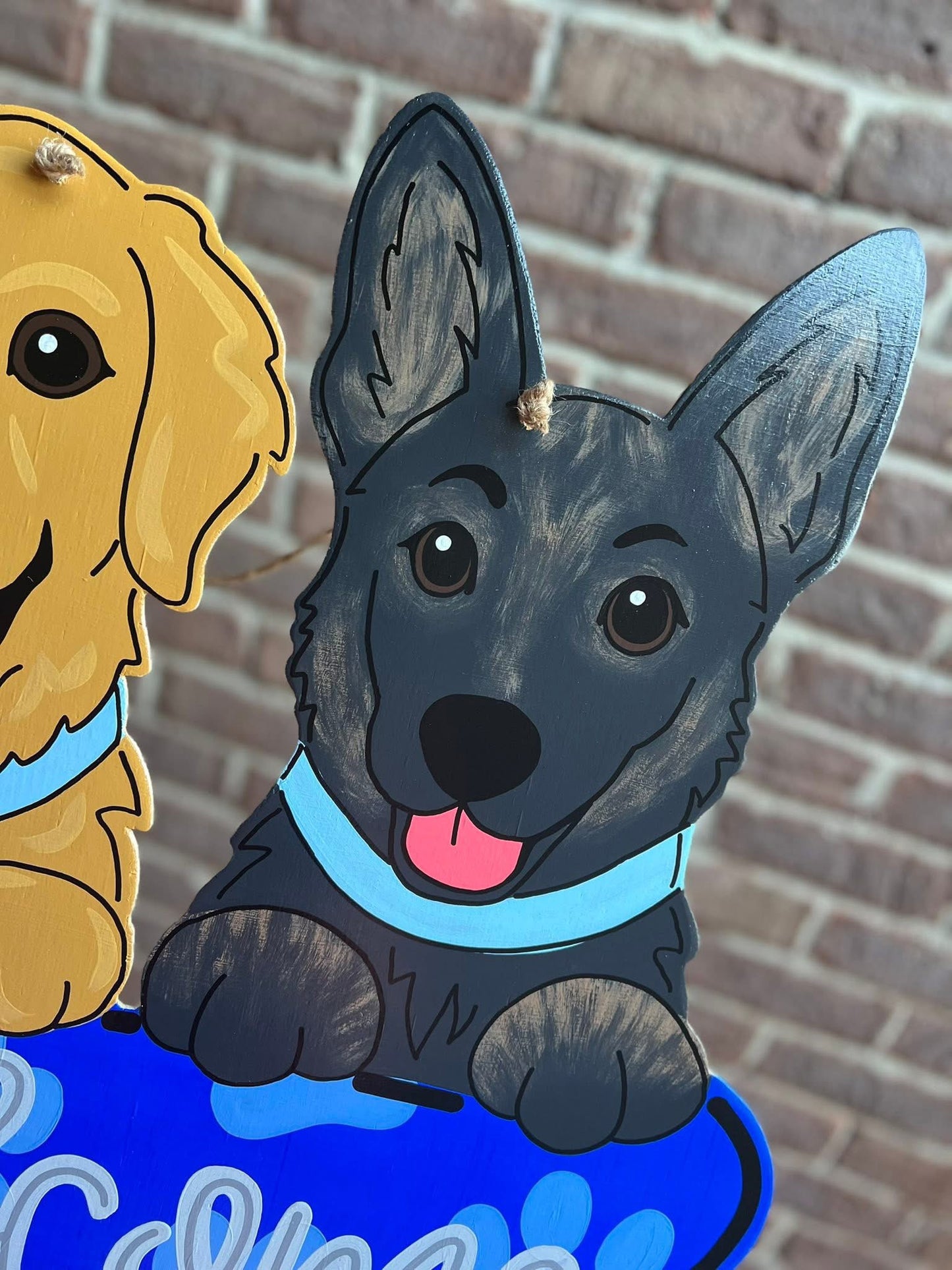 Double Dog Bone Door Hanger - Preorder