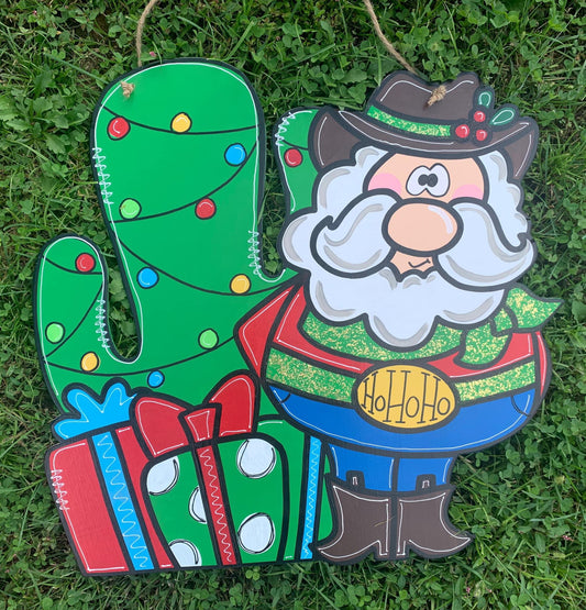 Howdy Santa Door Hanger - Preorder