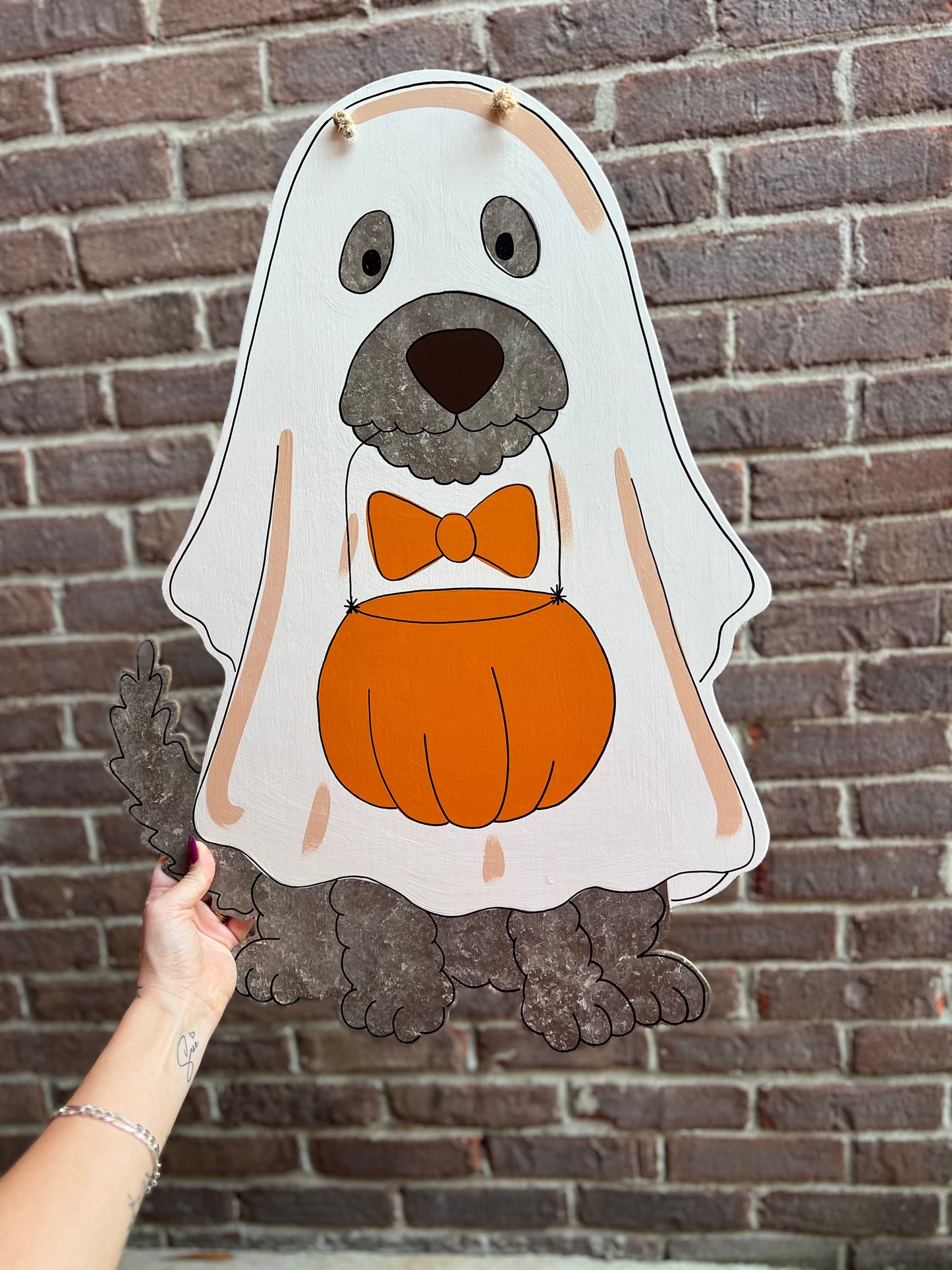 1 Dog Ghost Door Hanger - Preorder
