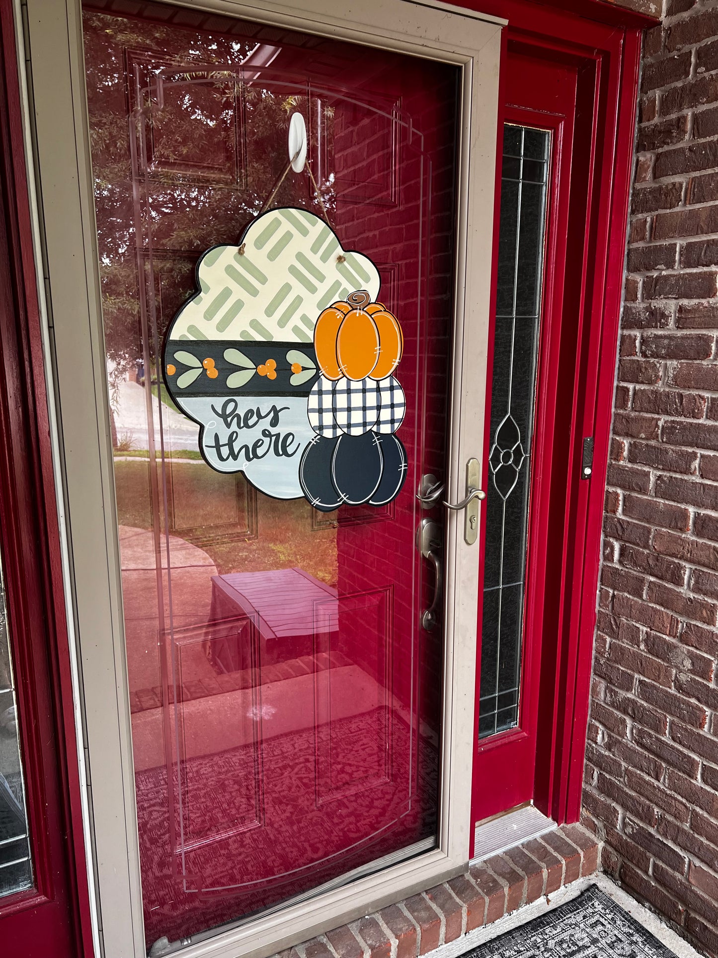 Hey There Stacked Pumpkins Door Hanger - Preorder