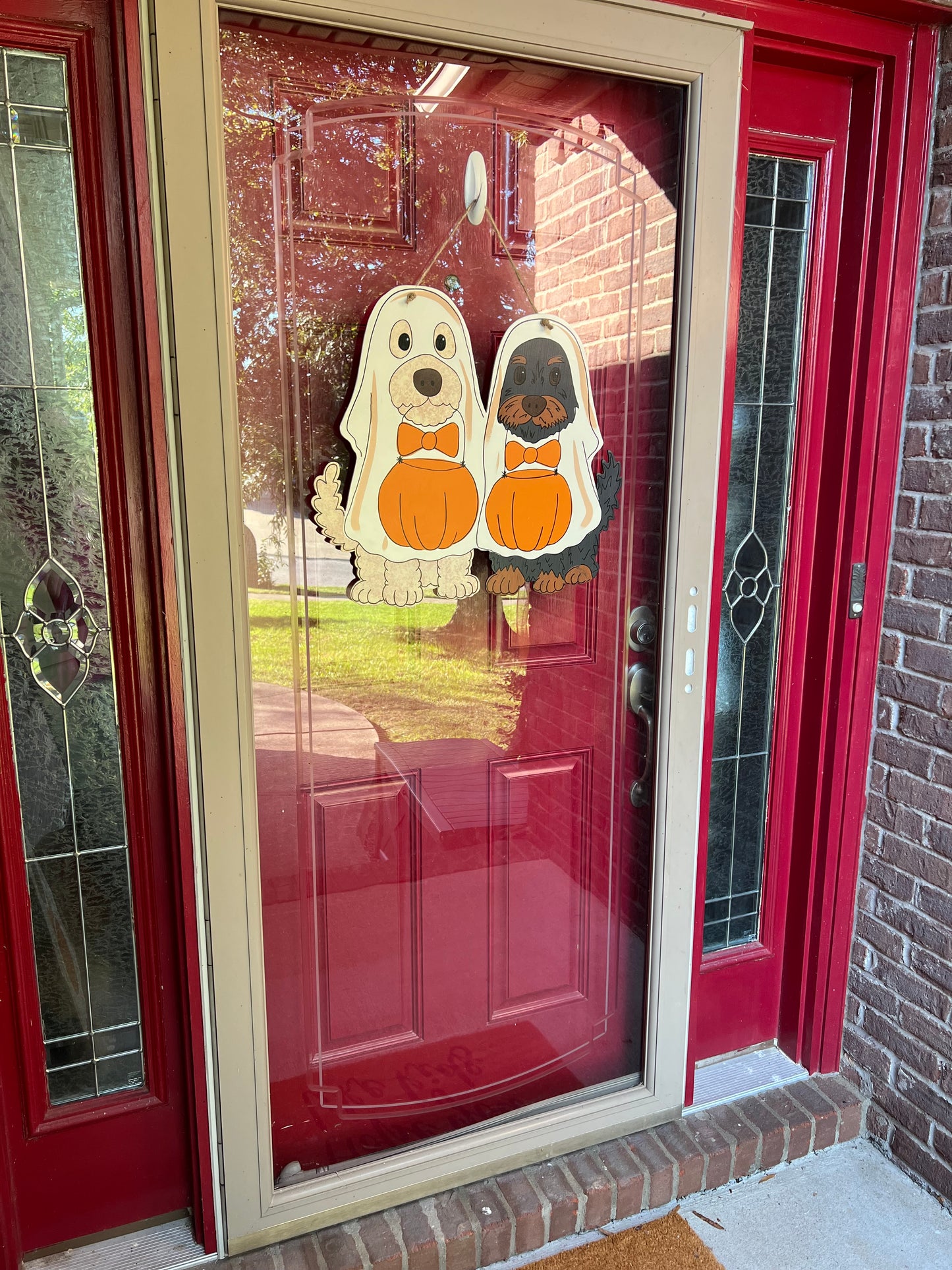 2 Dog Ghost Door Hanger - Preorder