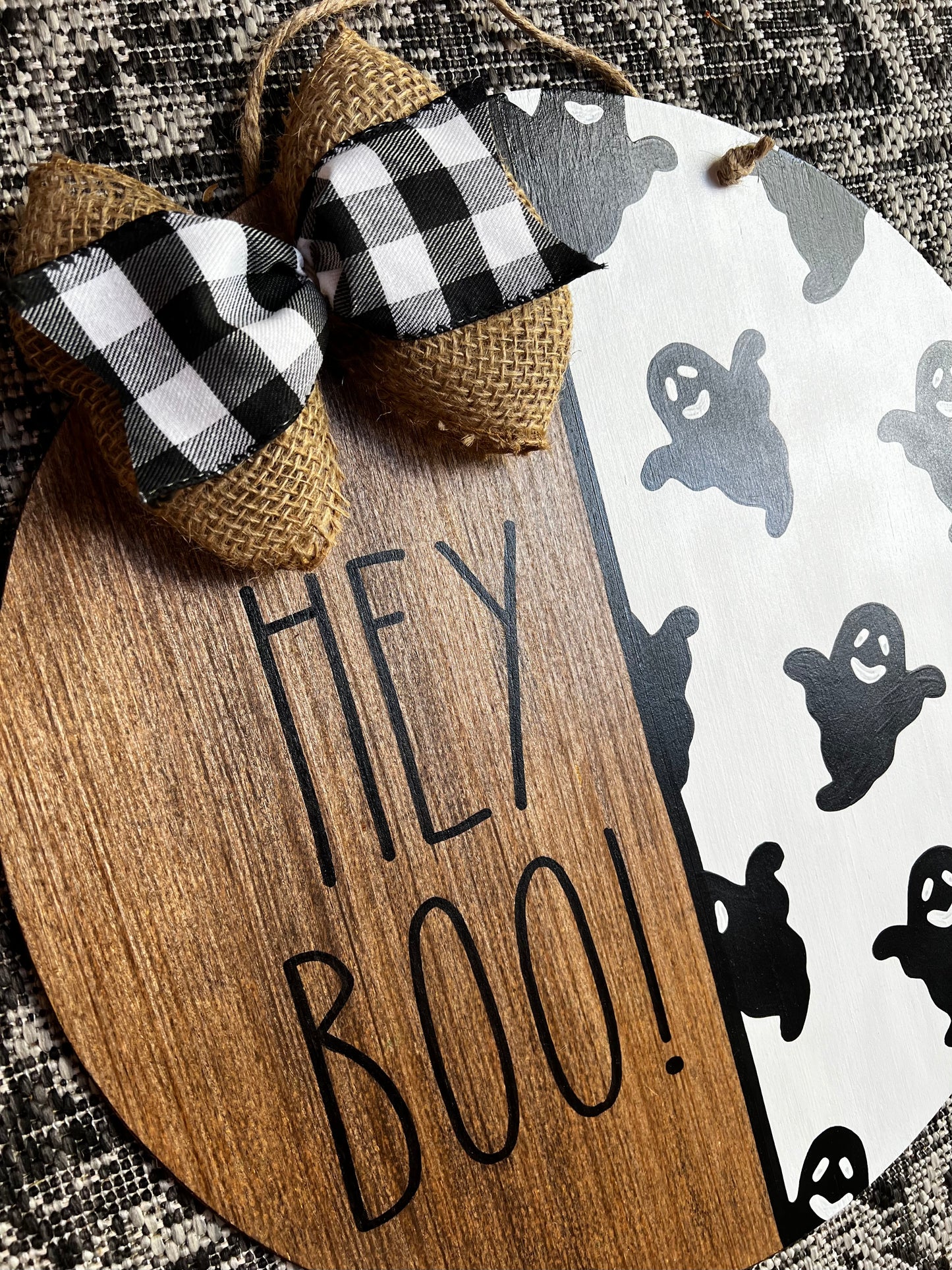 Hey Boo Round Door Hanger - Preorder