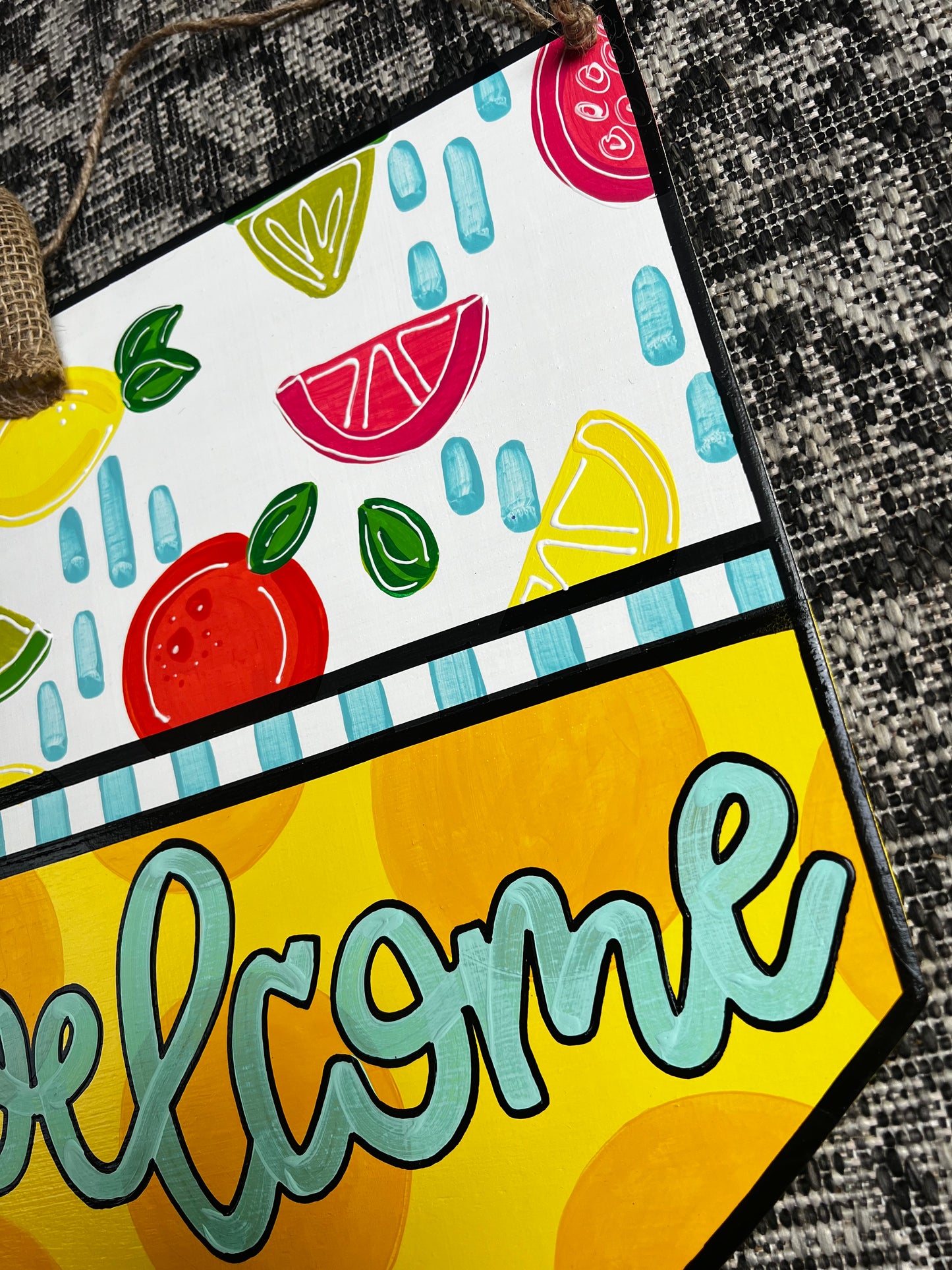 Welcome Fruit Door Hanger - Preorder