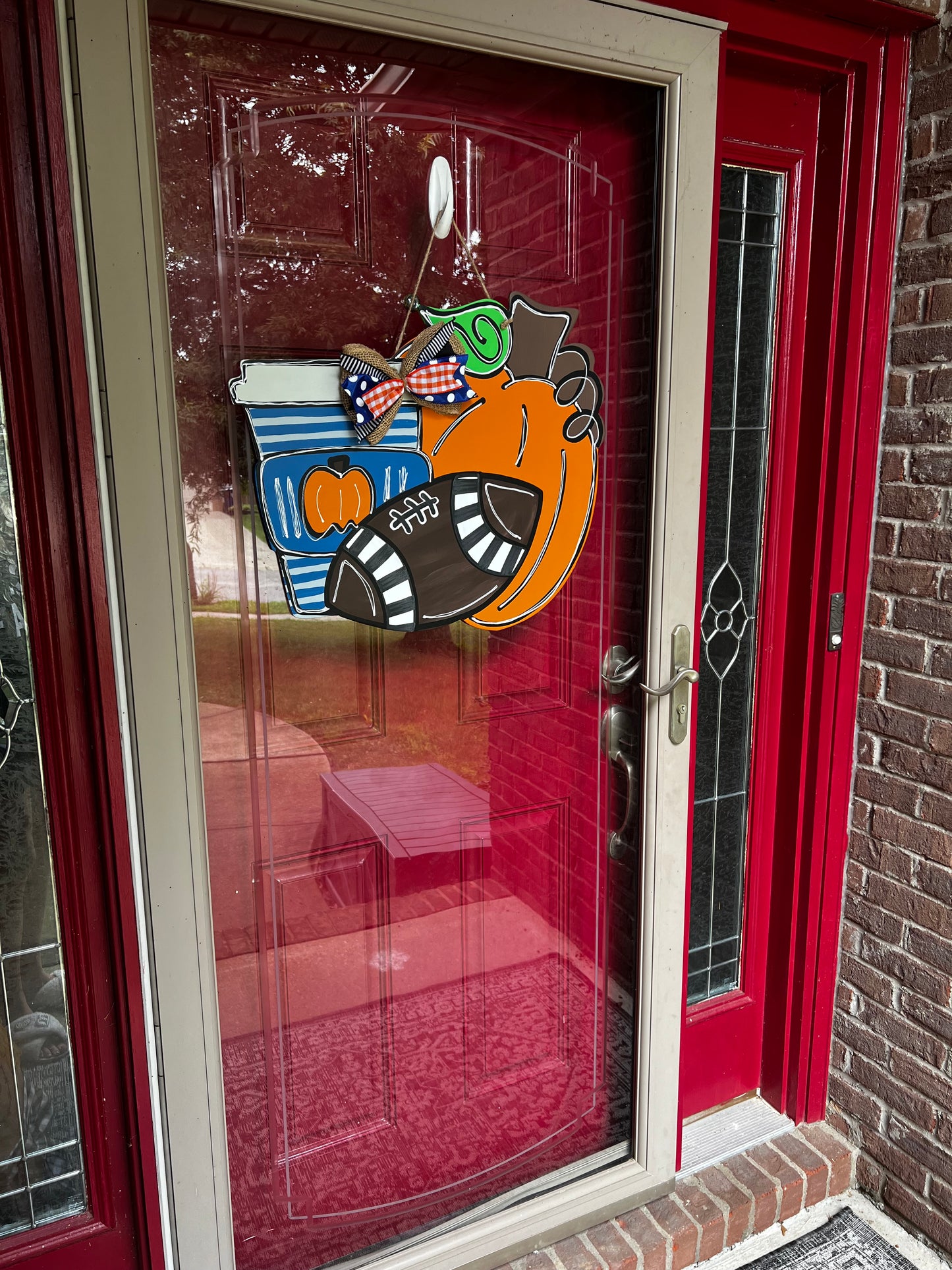 Coffee Football Fall Door Hanger - preorder