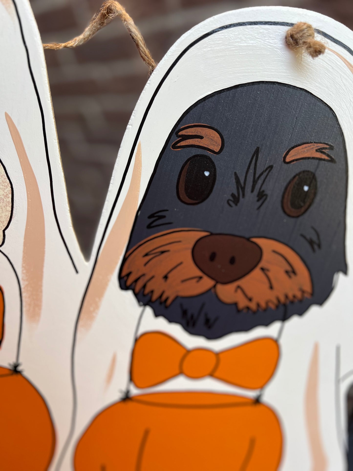 2 Dog Ghost Door Hanger - Preorder