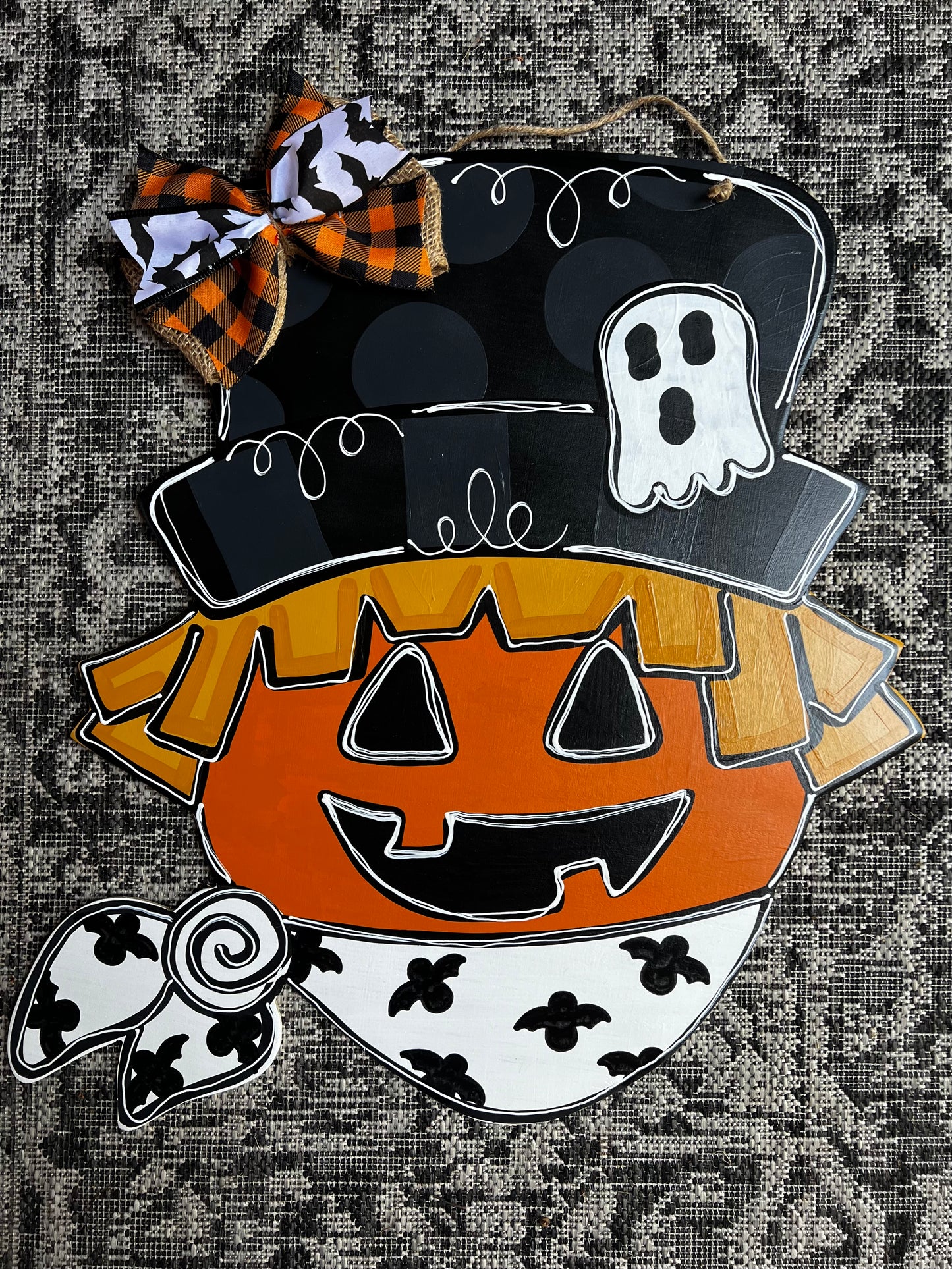Pumpkin Bats Door Hanger - Preorder