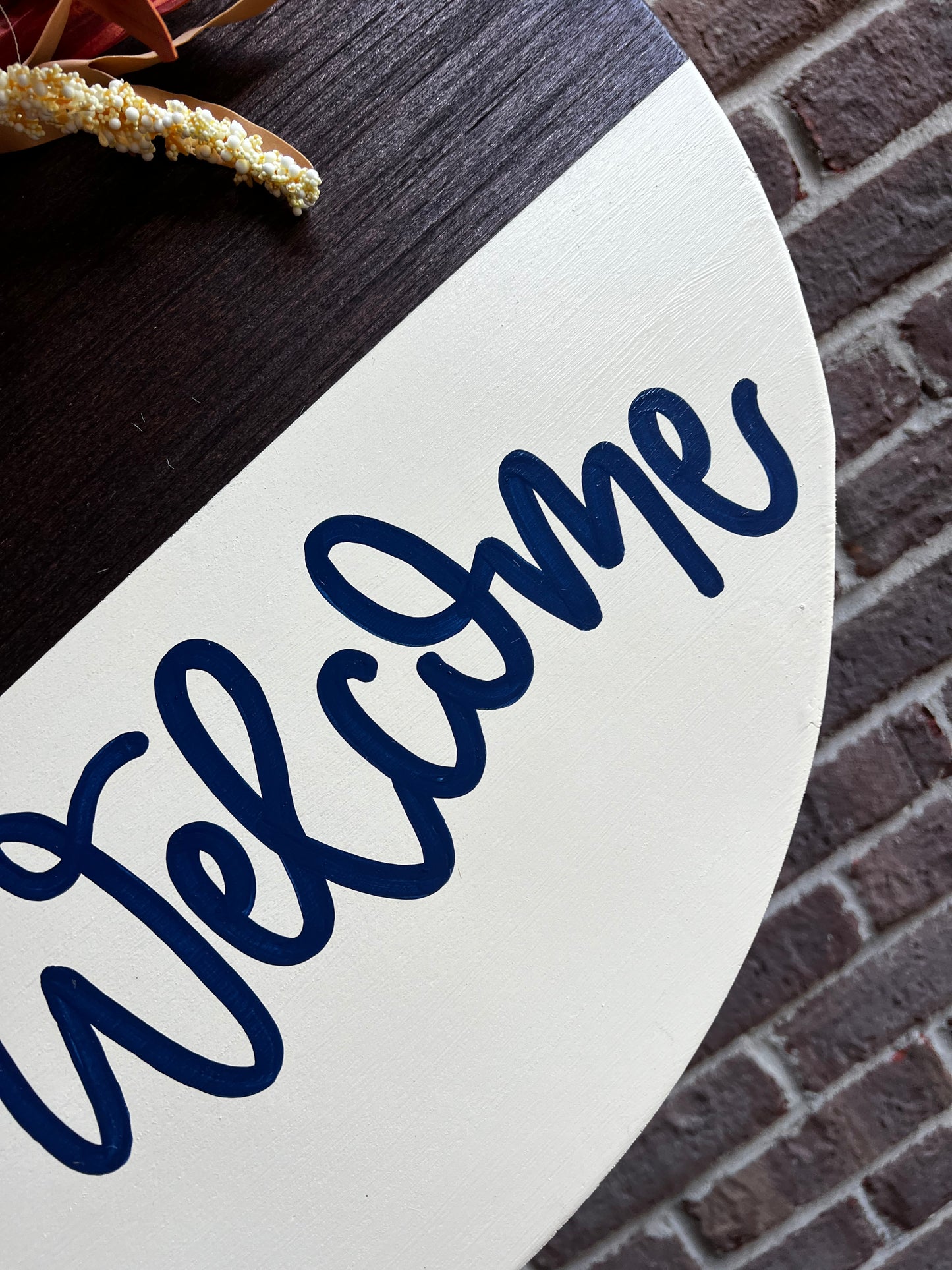 Welcome Navy Blue Door Hanger - Preorder