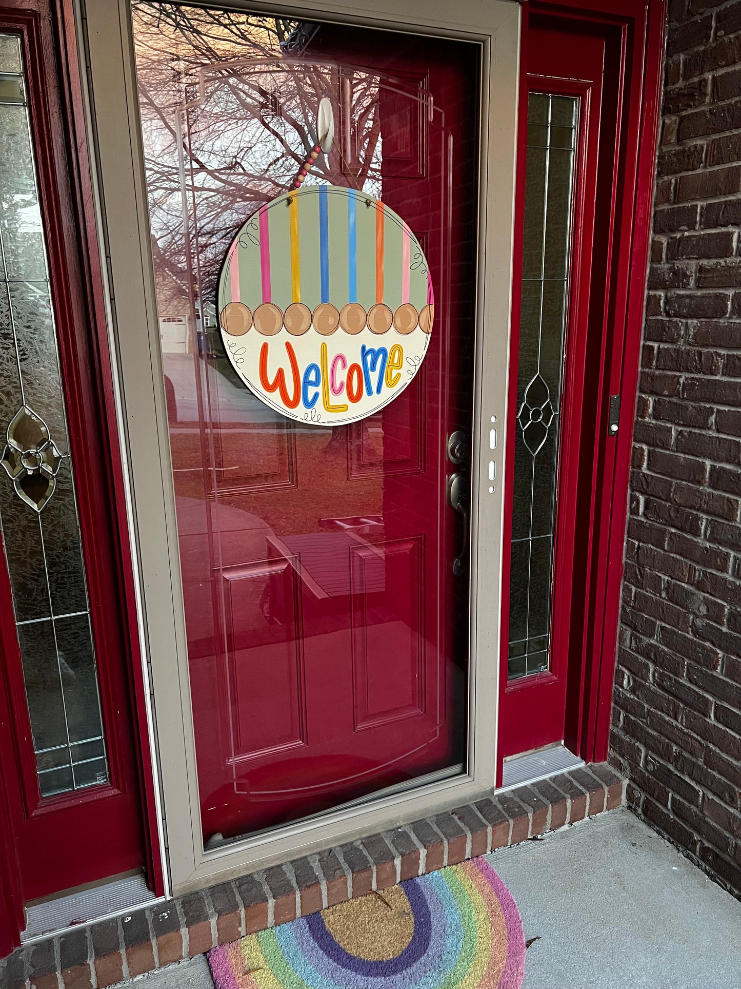 Welcome Boho Colorful Door Hanger - Preorder