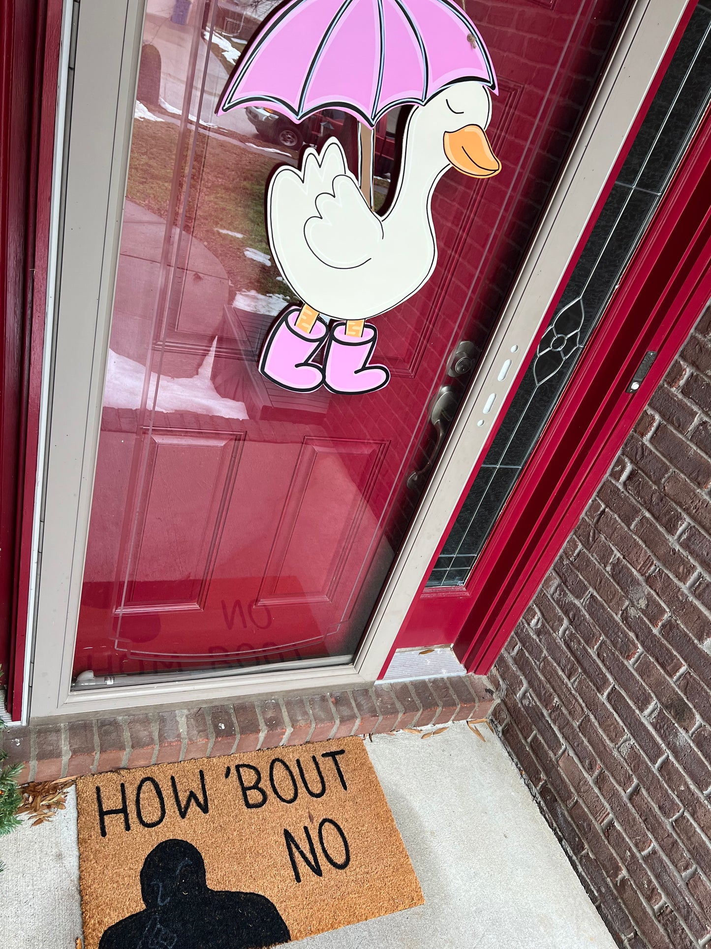 Rainy Day Goose Door Hanger - Preorder