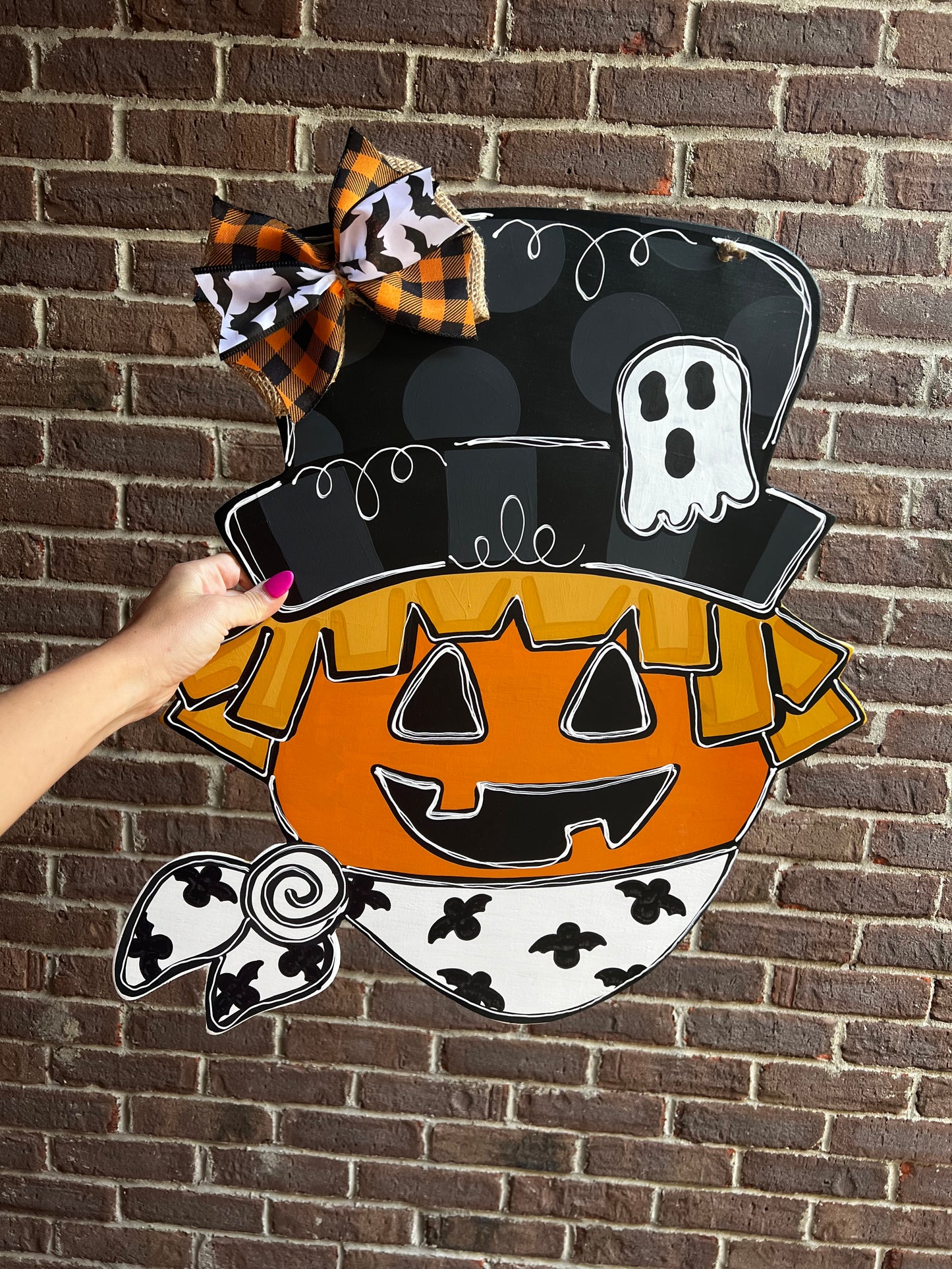 Pumpkin Bats Door Hanger - Preorder
