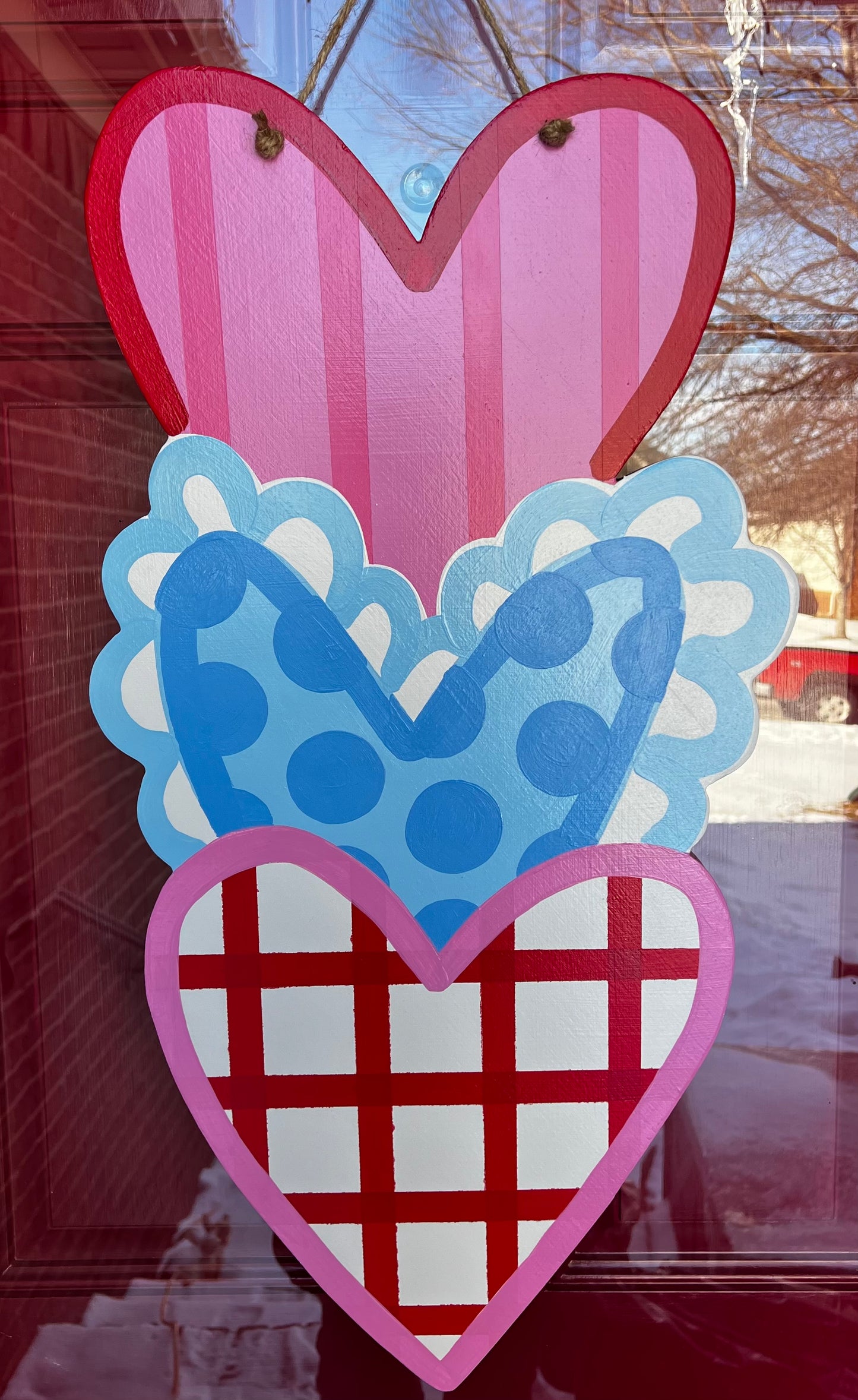 Stacked Heart Door Hanger - Preorder