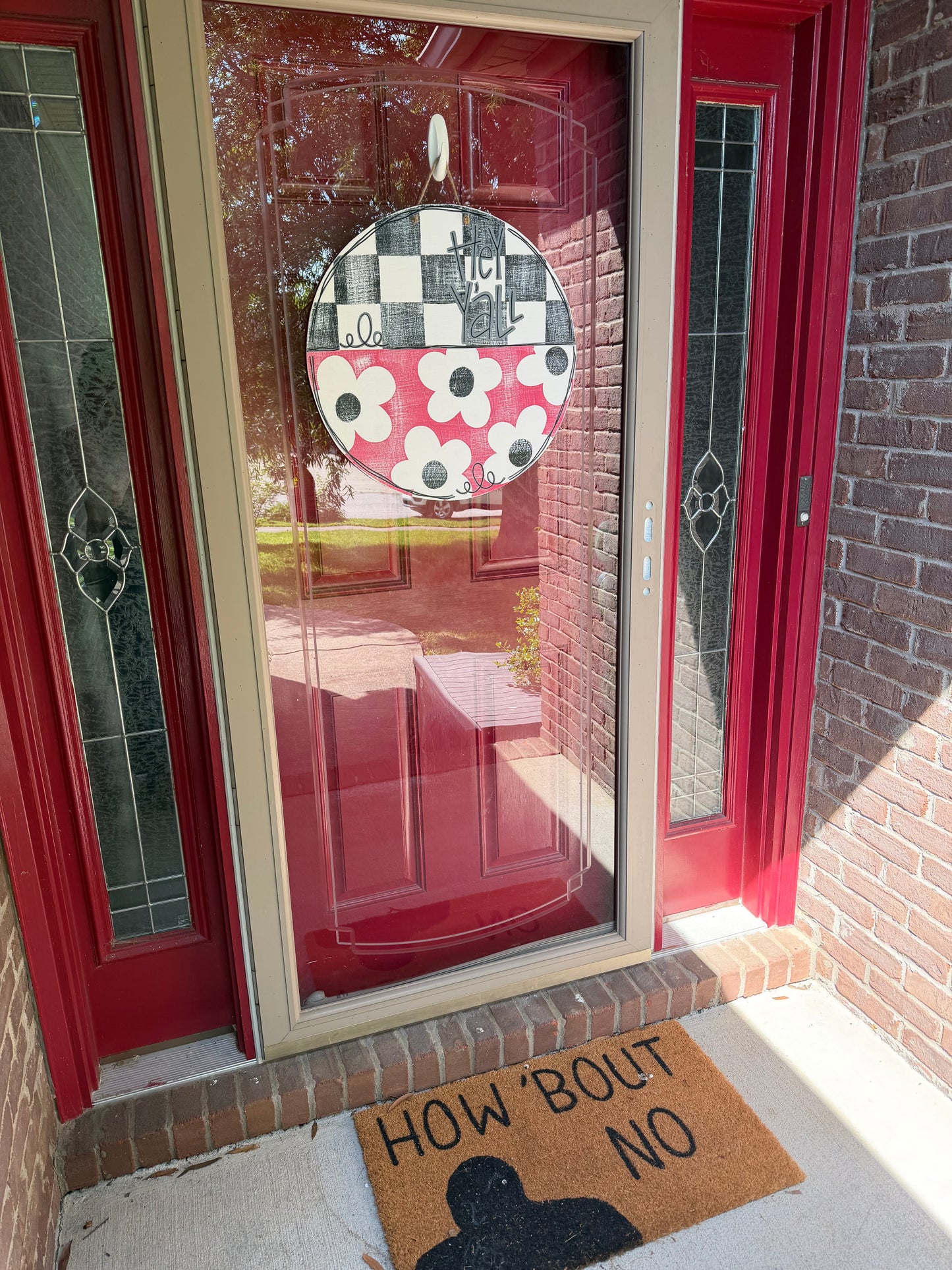 Hey Y’all Check Door Hanger - Preorder