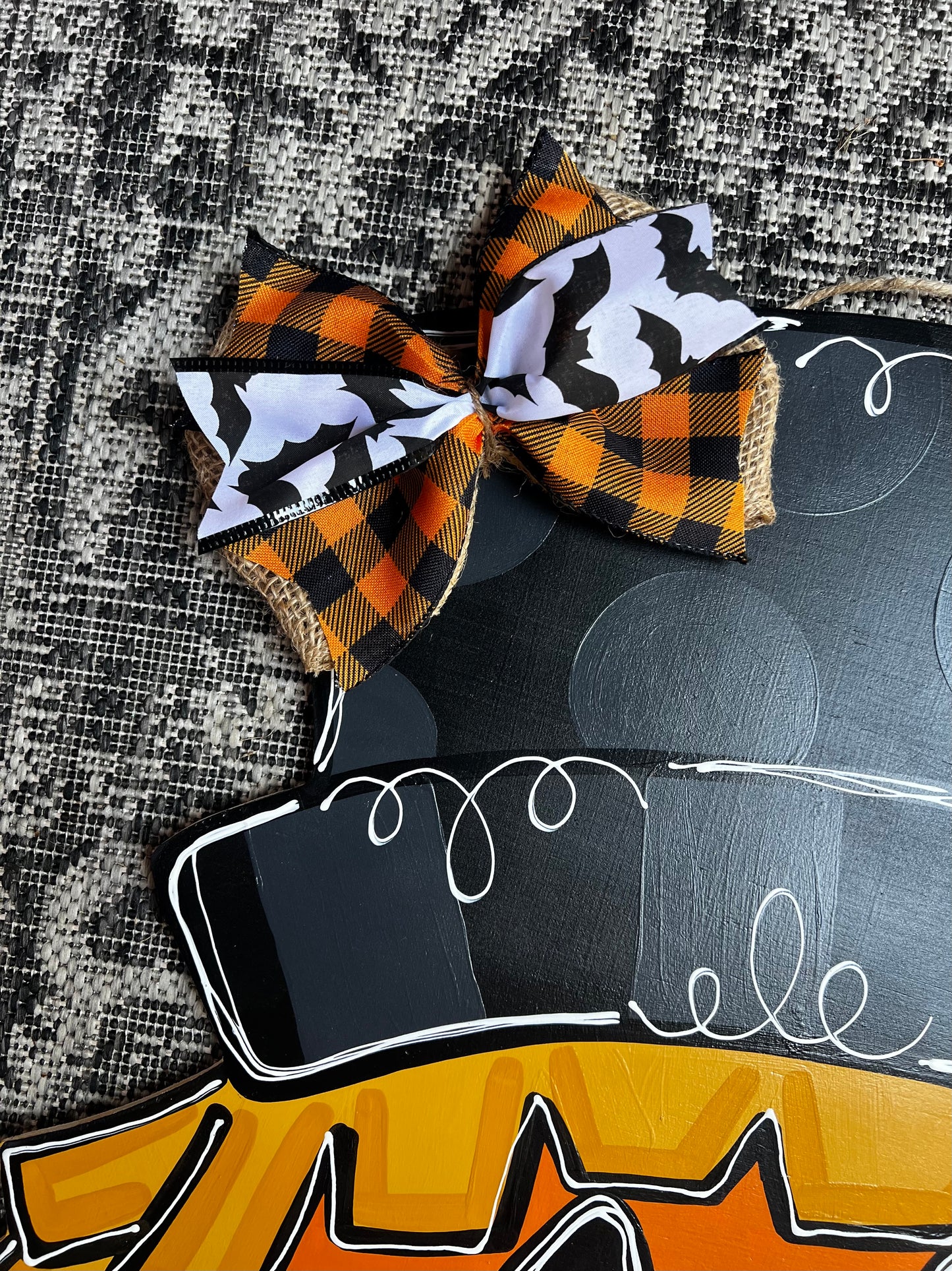Pumpkin Bats Door Hanger - Preorder