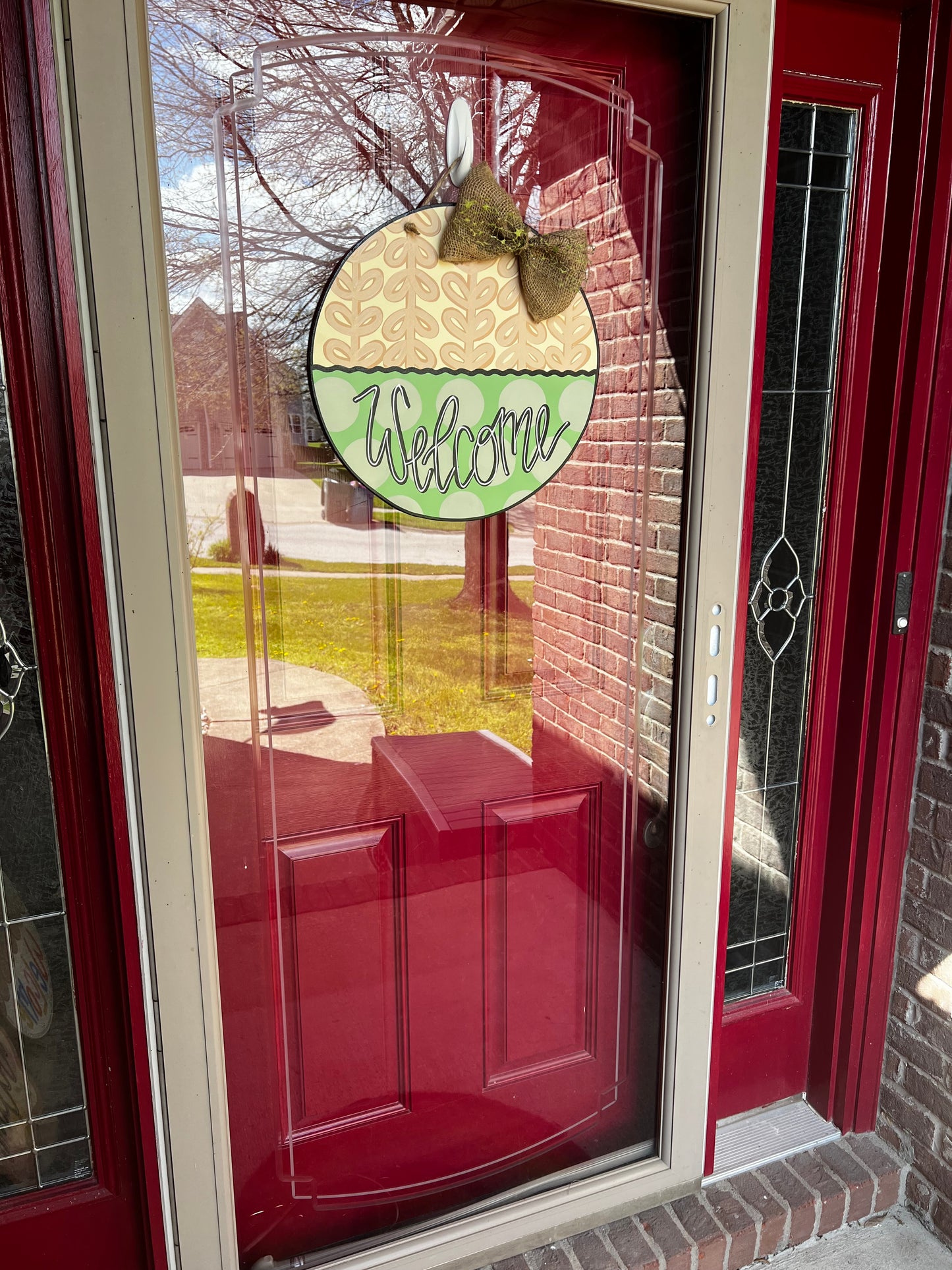 Boho Welcome Green Door hanger- Preorder