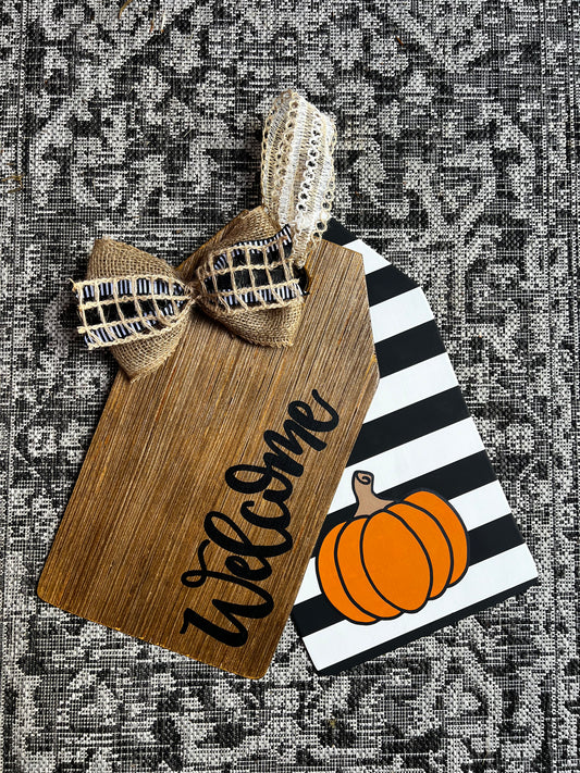 Welcome Fall Tag Door Hanger - Preorder