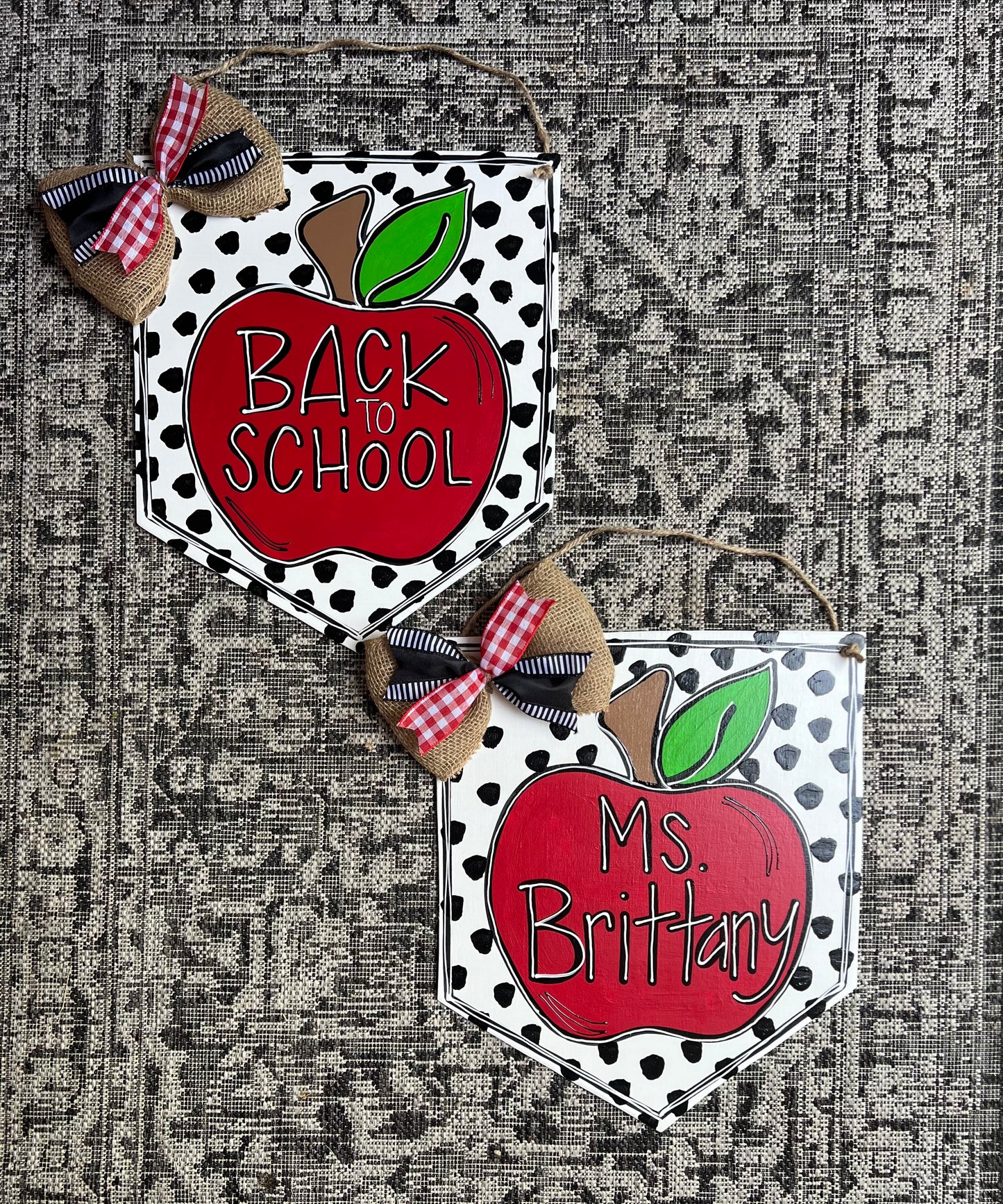 Back To School Apple Door Hanger - Preorder