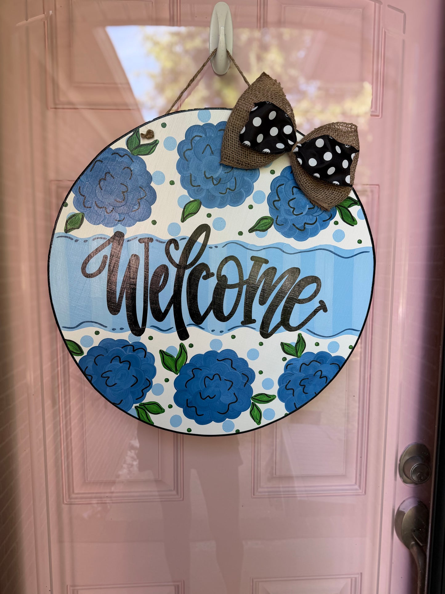 Blue Welcome Door Hanger - Preorder