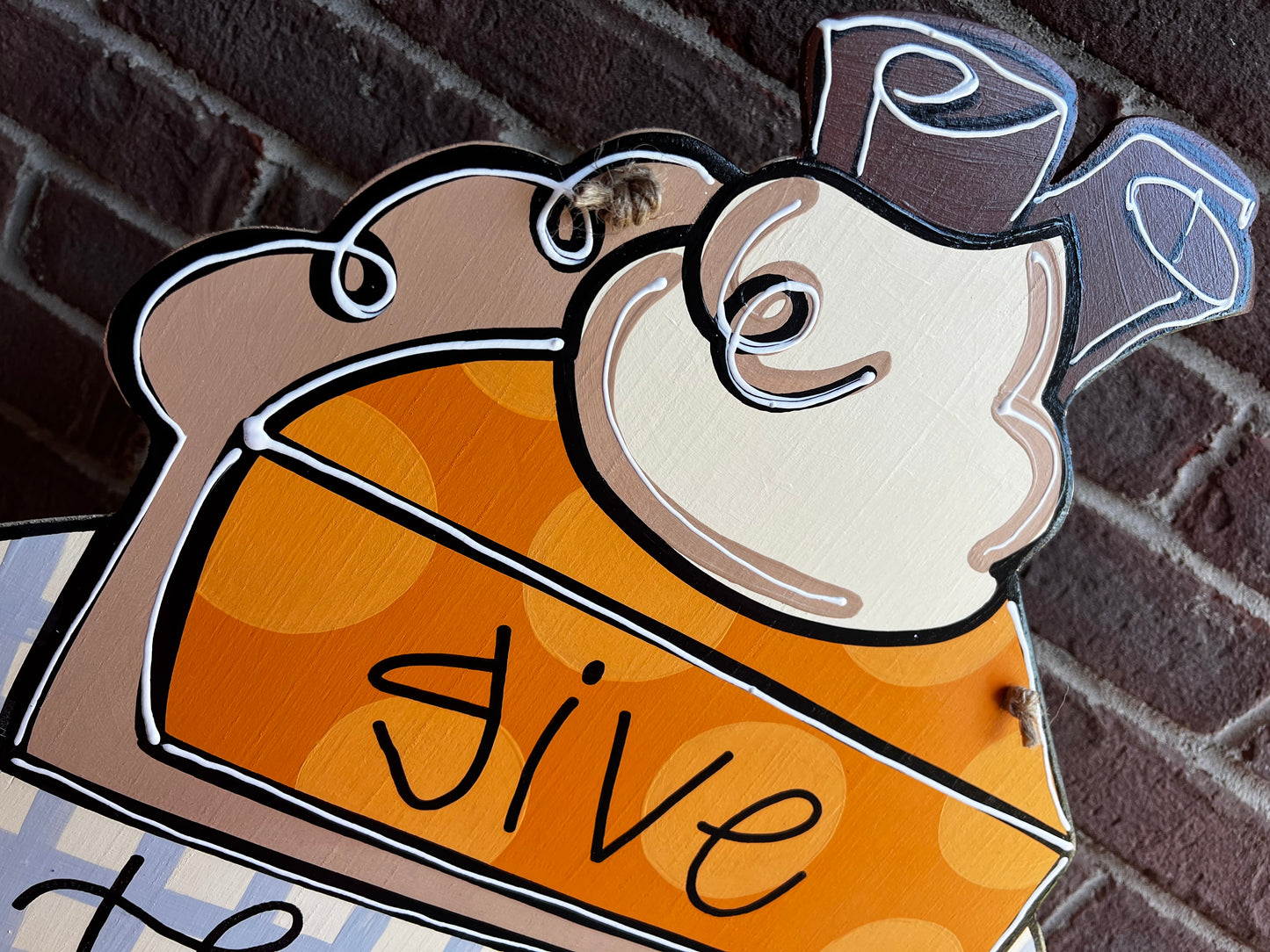 Give Thanks Pie Door Hanger - Preorder